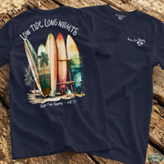 Low Tides, Long Nights Tee Navy / S - by Side Eye Supply - Surf Beach Life Apparel