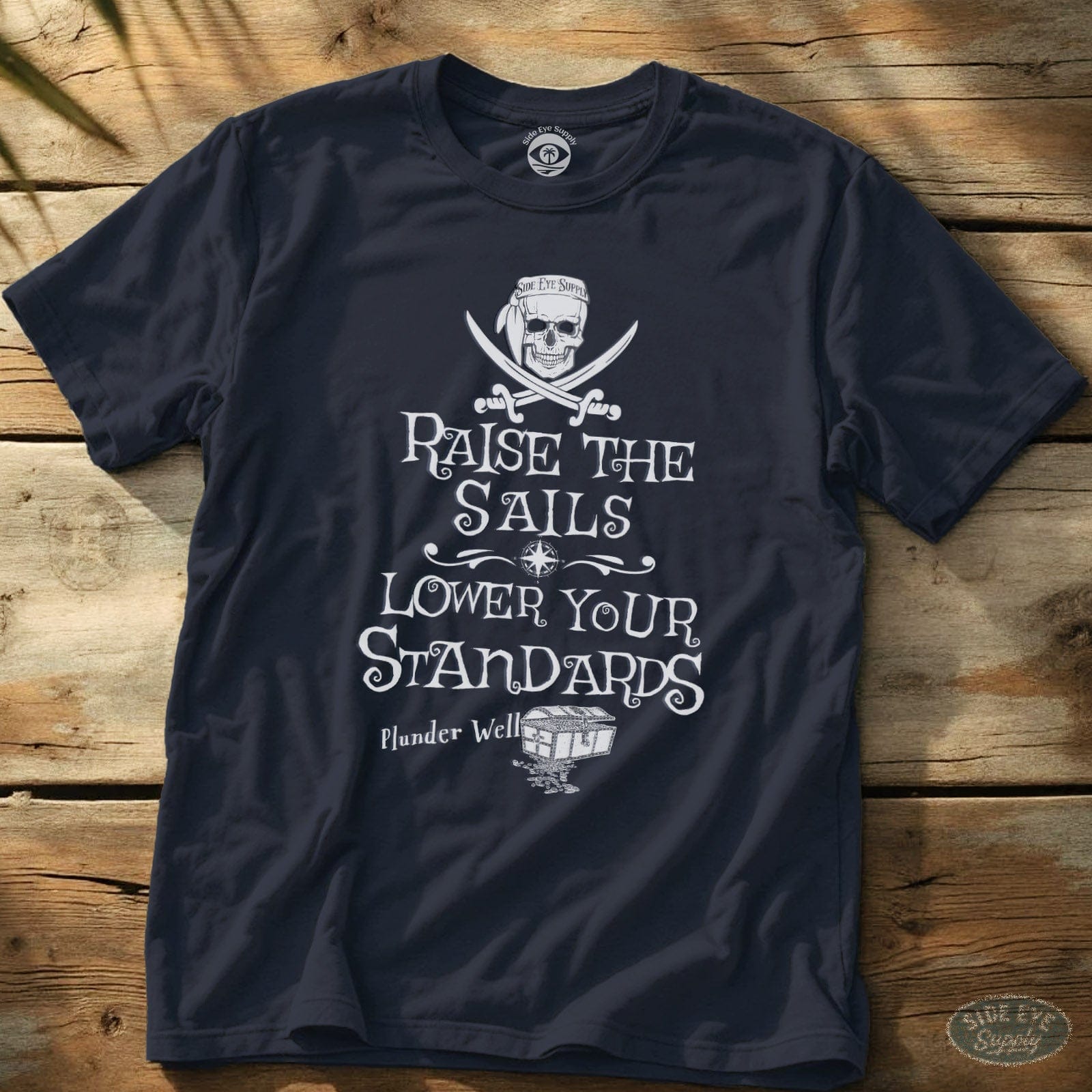 Lower Standards Tee Navy / S - by Side Eye Supply - Surf Beach Life Apparel
