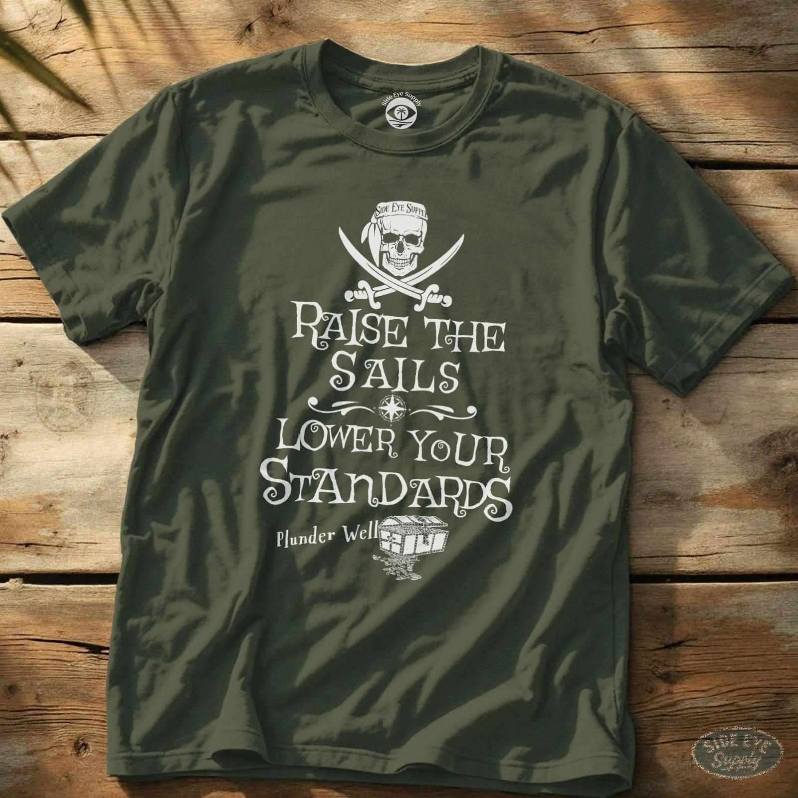 Lower Standards Tee Military Green / S - by Side Eye Supply - Surf Beach Life Apparel