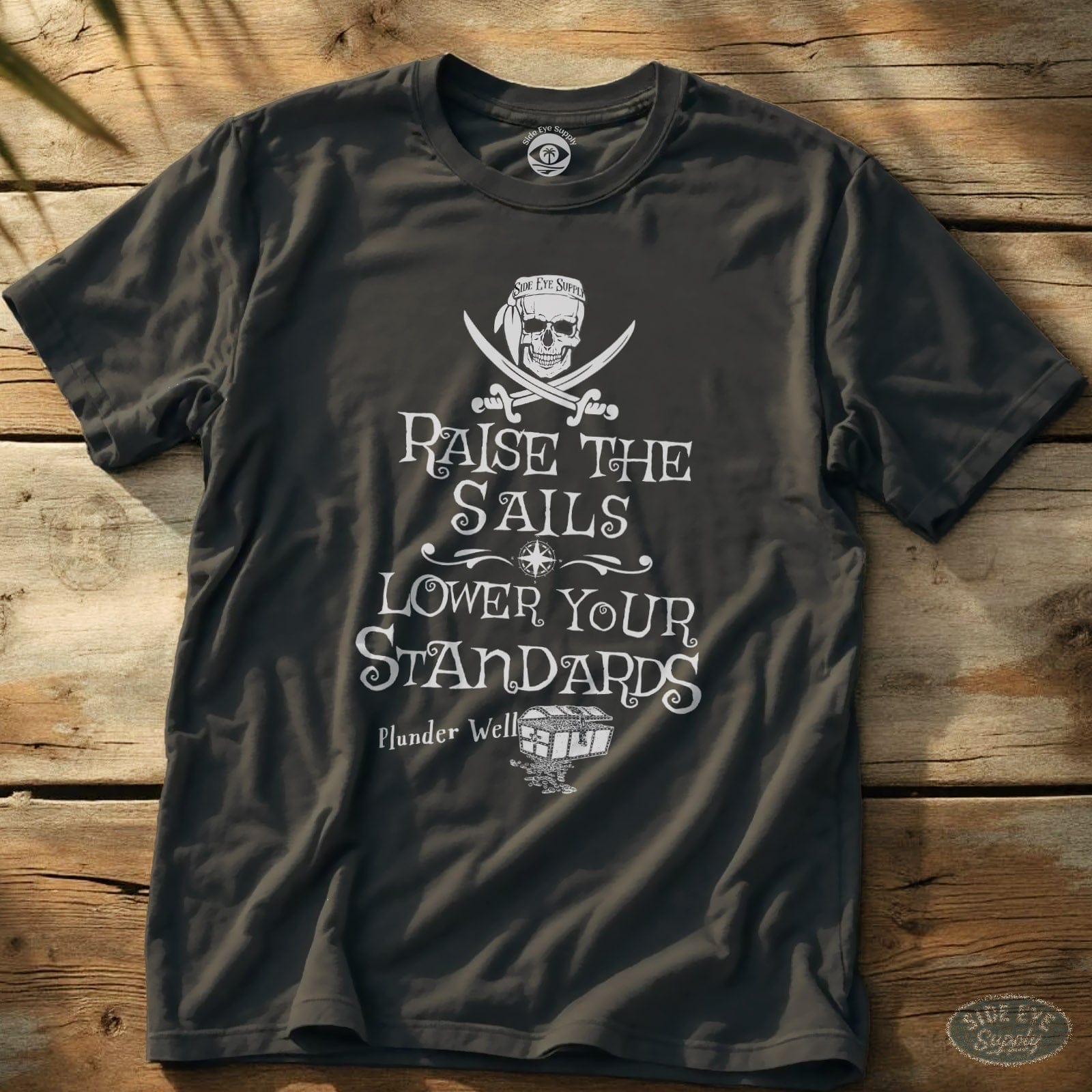 Lower Standards Tee Charcoal / S - by Side Eye Supply - Surf Beach Life Apparel