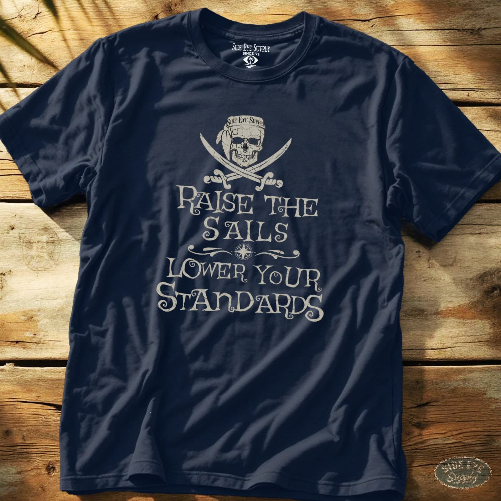 Lower Standards Tee Navy / S - by Side Eye Supply - Surf Beach Life Apparel