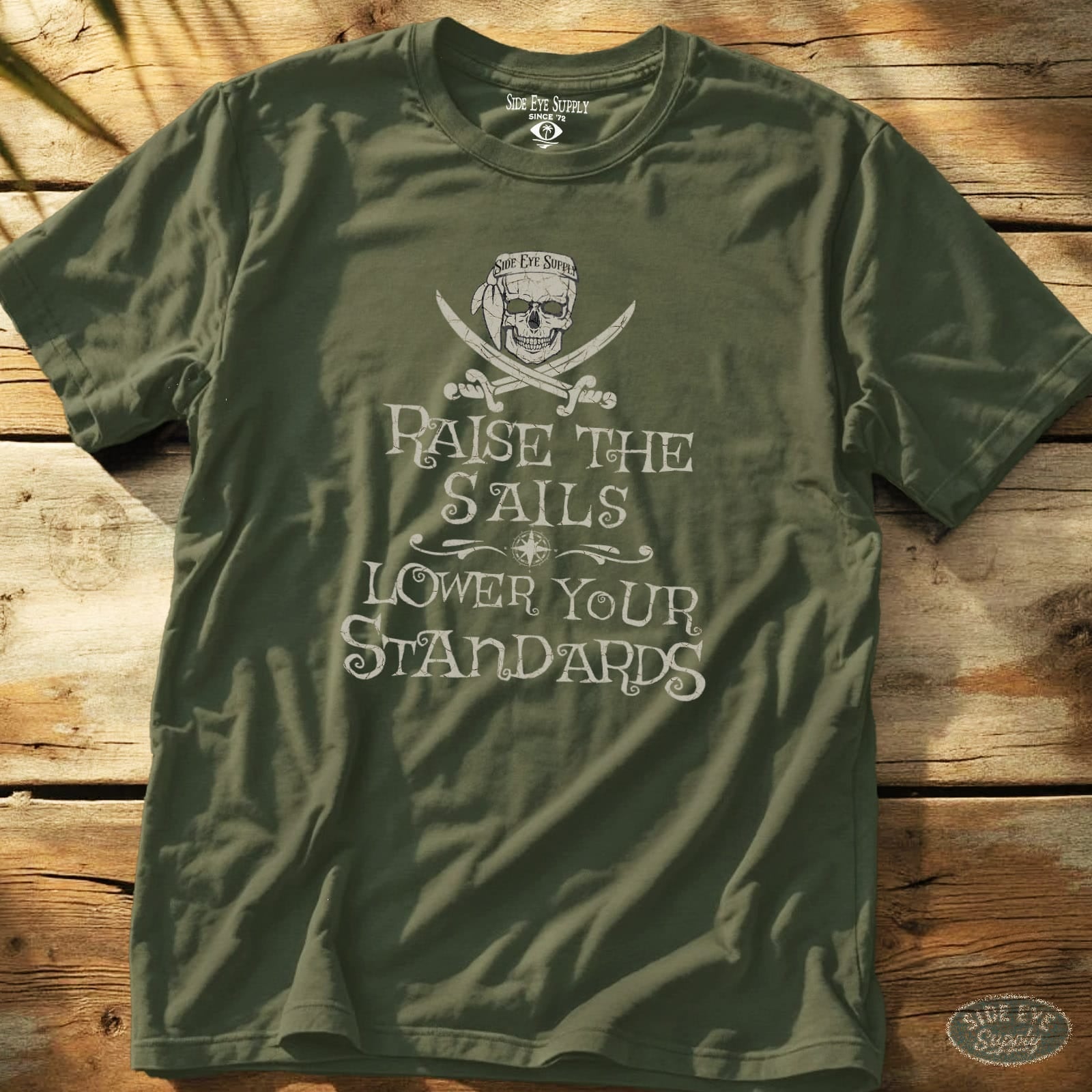 Lower Standards Tee Military Green / S - by Side Eye Supply - Surf Beach Life Apparel