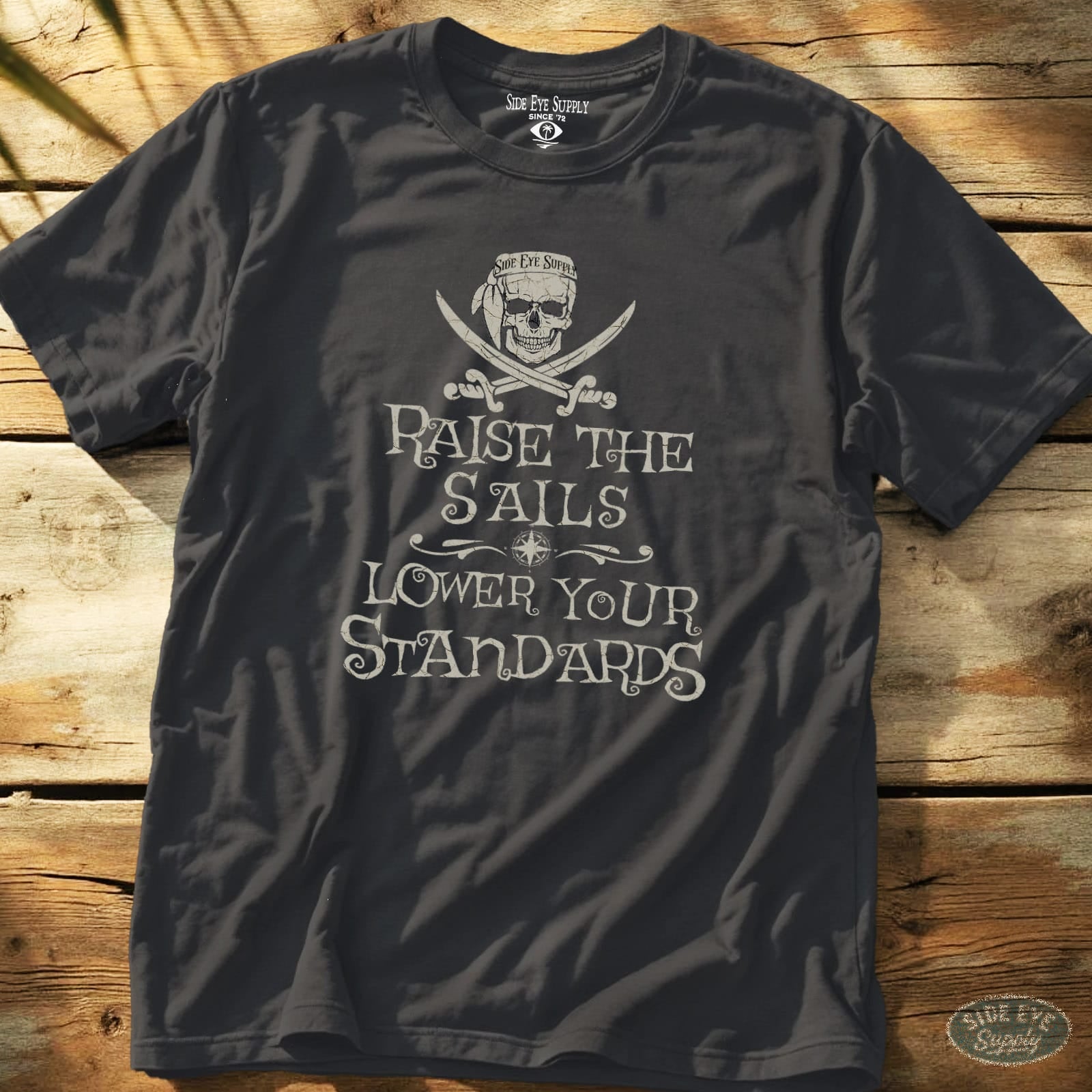 Lower Standards Tee Charcoal / S - by Side Eye Supply - Surf Beach Life Apparel