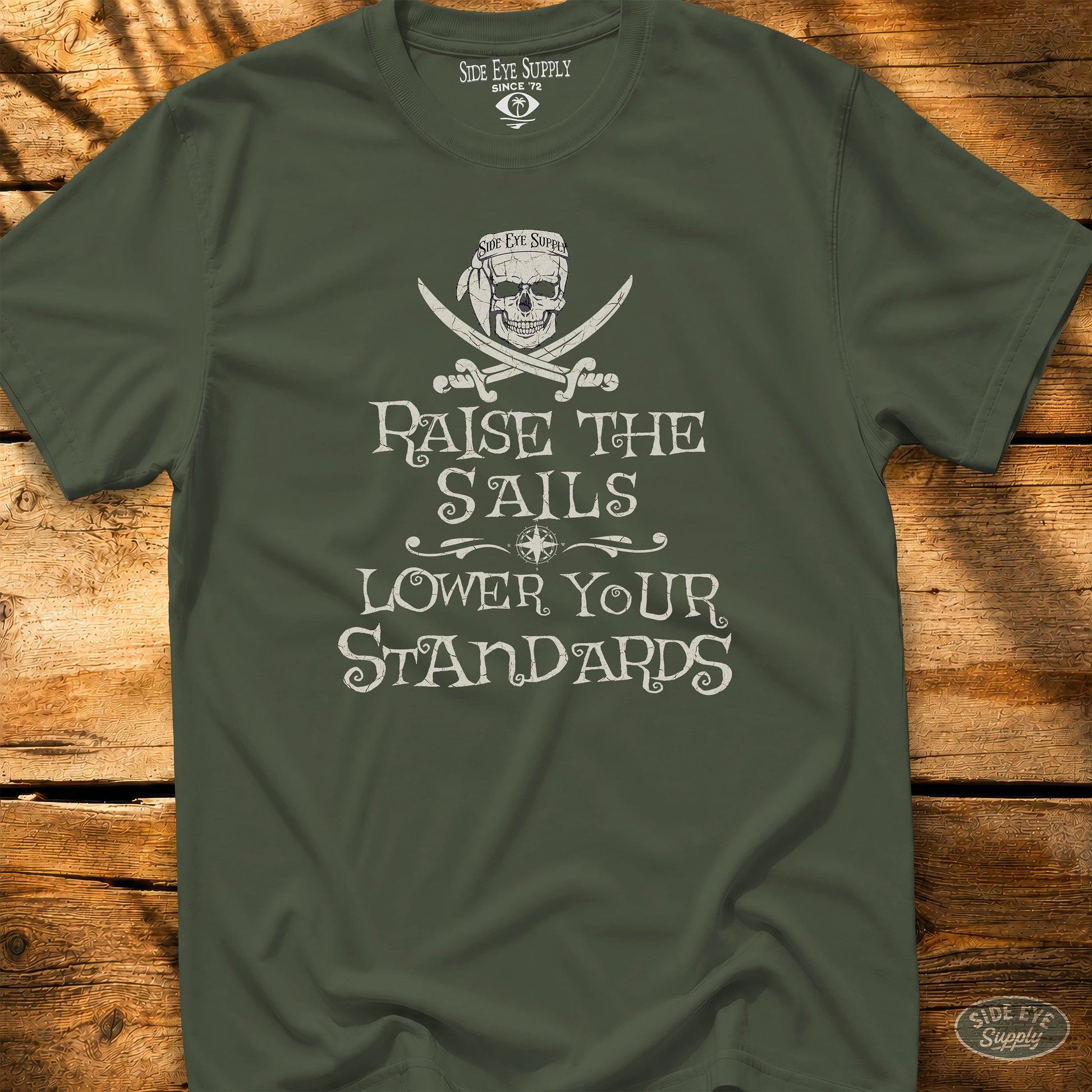 Lower Standards Tee Military Green / S - by Side Eye Supply - Surf Beach Life Apparel