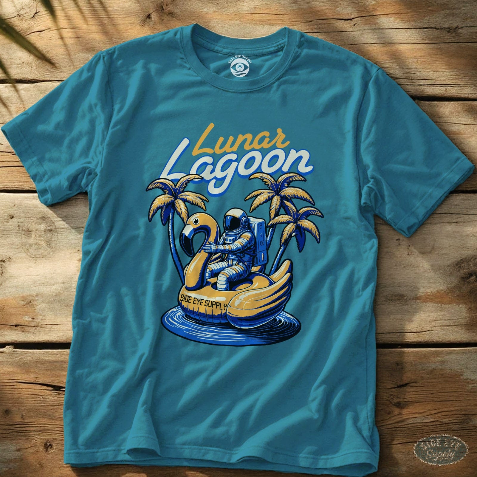 Lunar Lagoon Tee Sapphire / S - by Side Eye Supply - Surf Beach Life Apparel