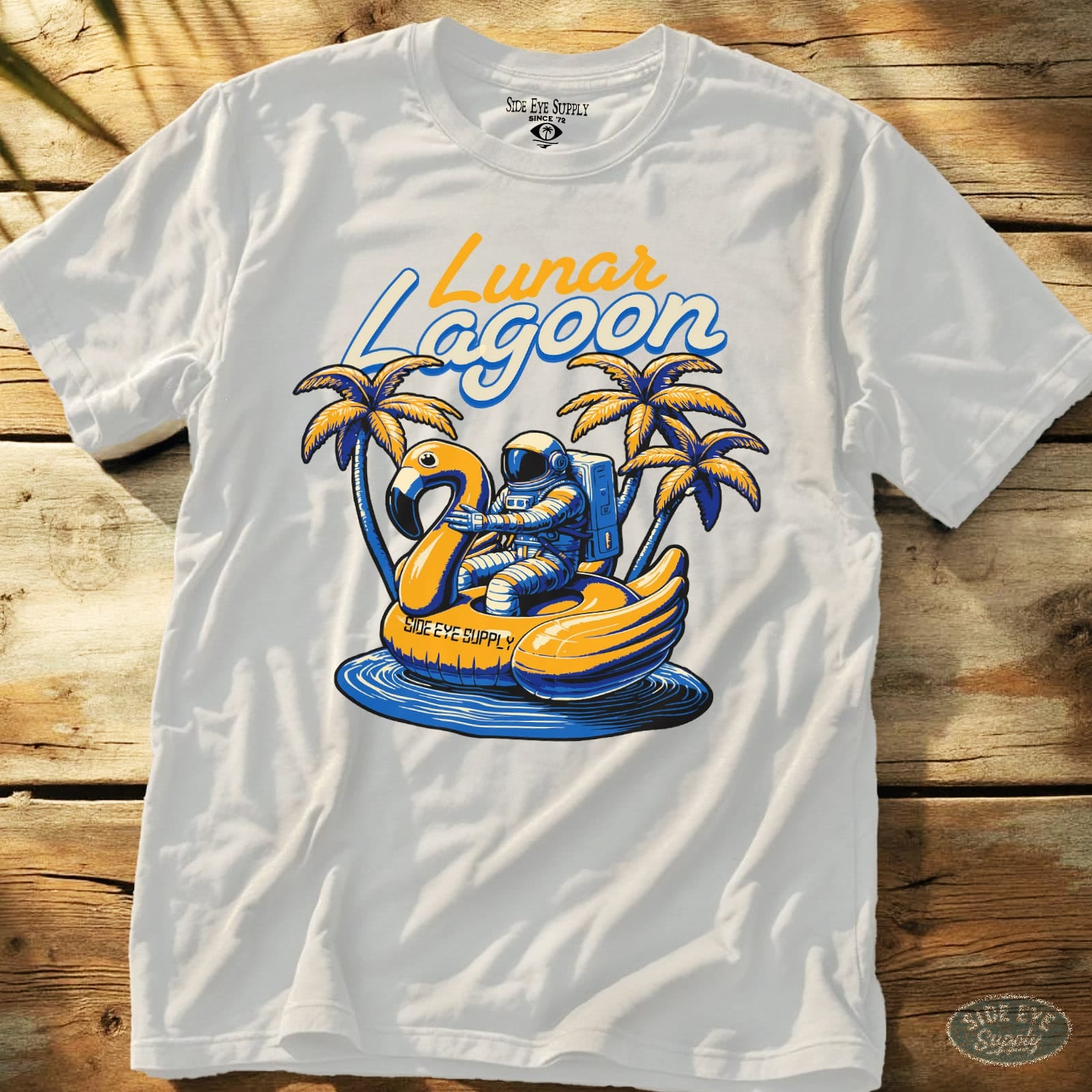 Lunar Lagoon Tee White / S - by Side Eye Supply - Surf Beach Life Apparel
