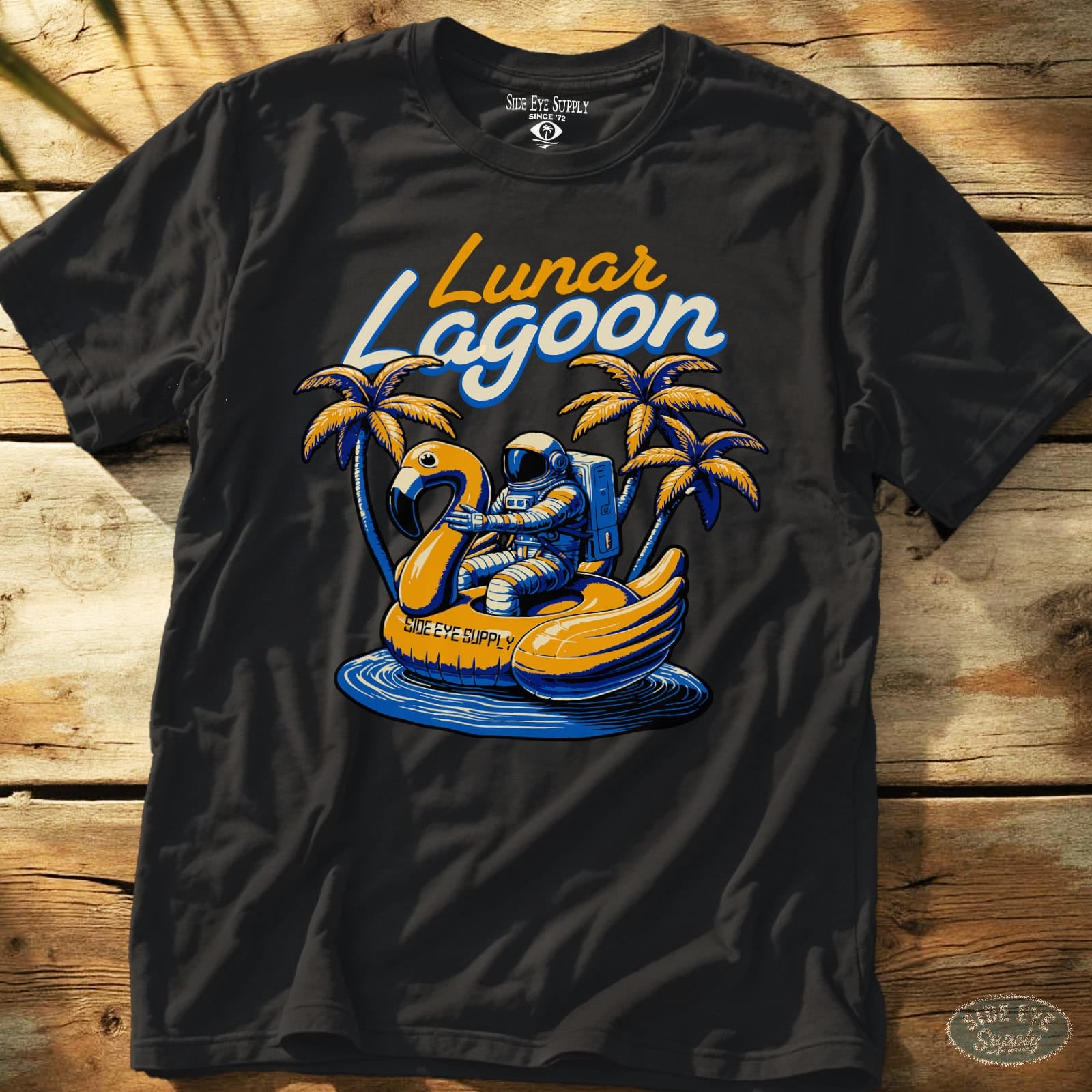 Lunar Lagoon Tee Black / S - by Side Eye Supply - Surf Beach Life Apparel