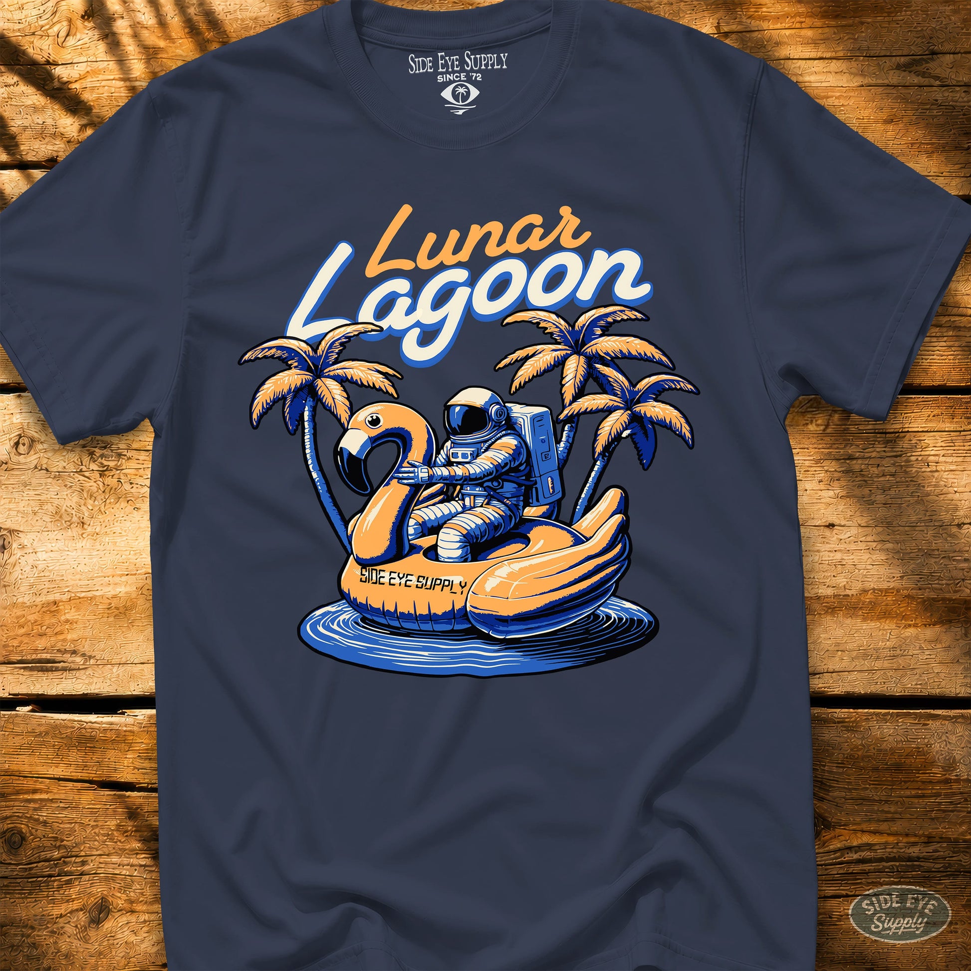 Lunar Lagoon Tee Navy / S - by Side Eye Supply - Surf Beach Life Apparel