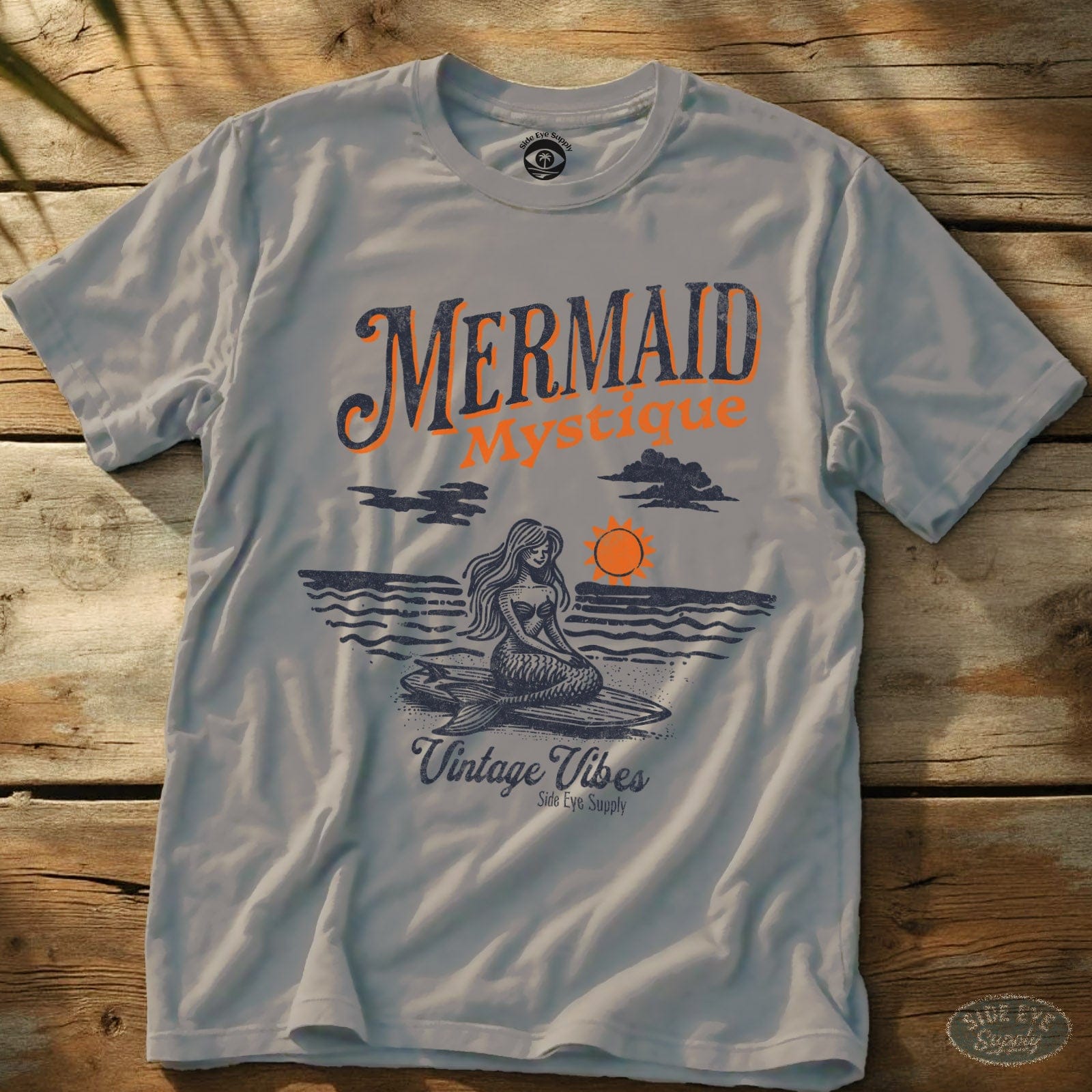 Mermaid Mystique Tee Ice Grey / S - by Side Eye Supply - Surf Beach Life Apparel
