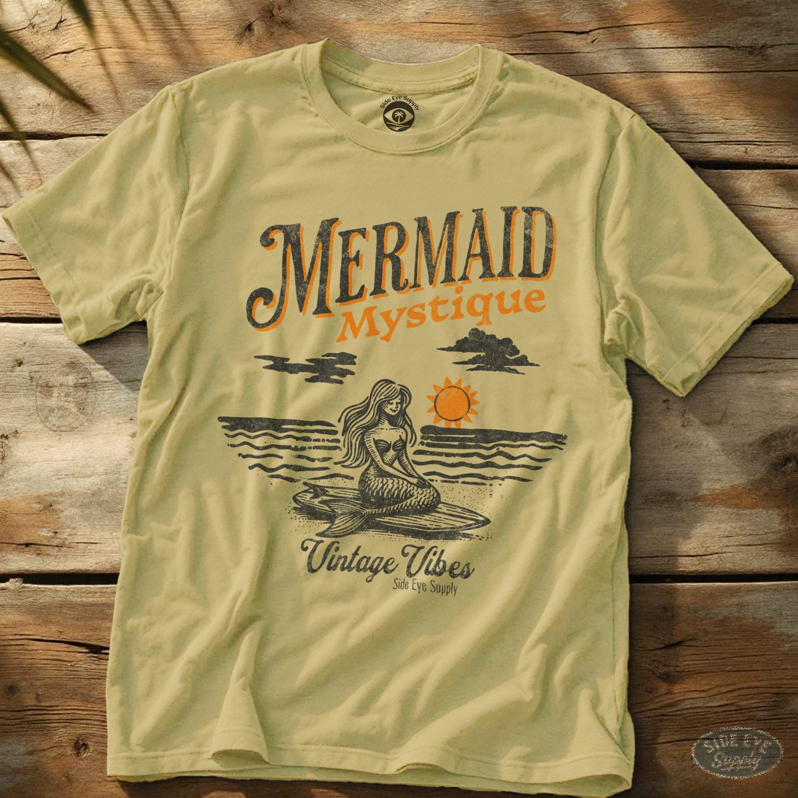 Mermaid Mystique Tee Cornsilk / S - by Side Eye Supply - Surf Beach Life Apparel