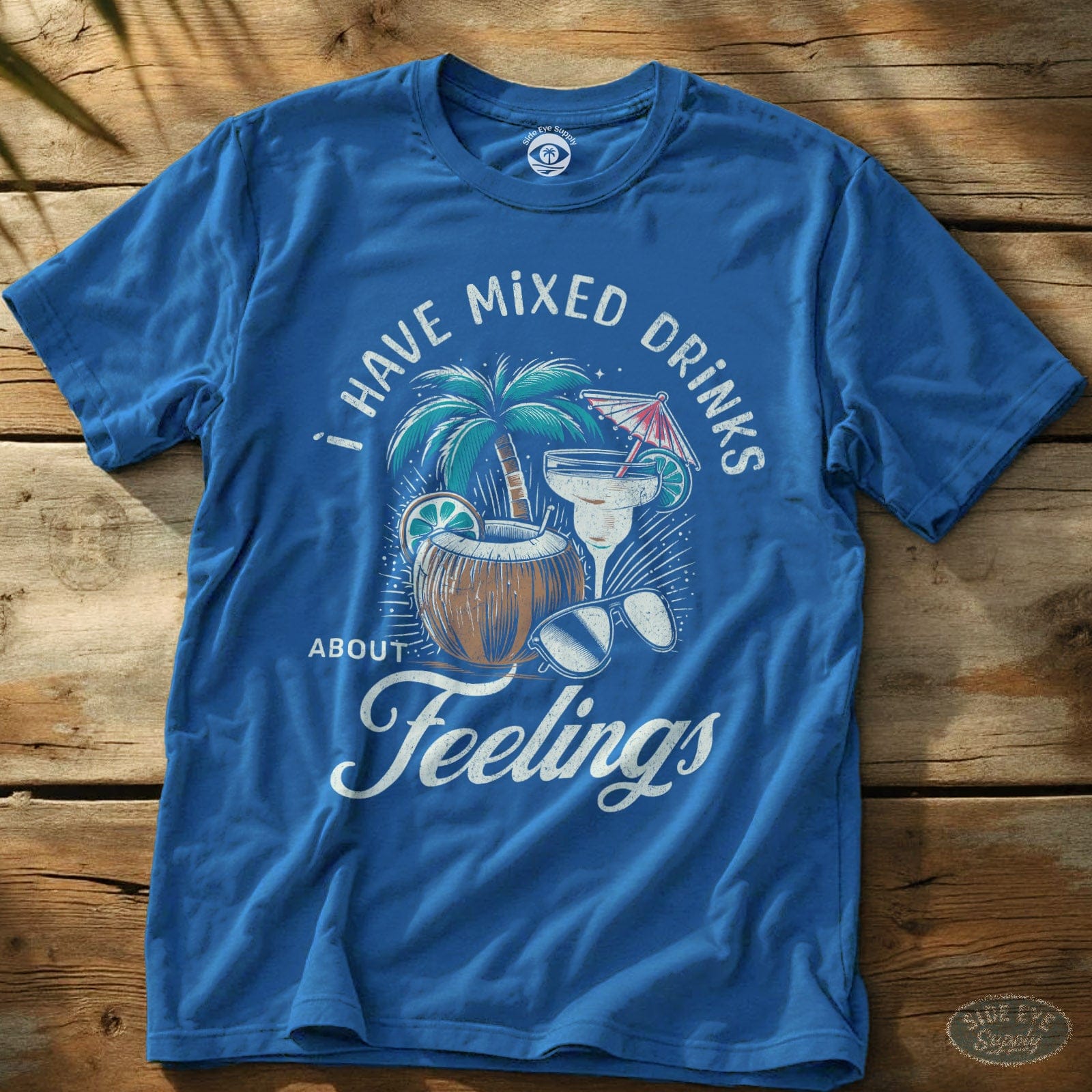 Mixed Drinks Tee Royal / S - by Side Eye Supply - Surf Beach Life Apparel