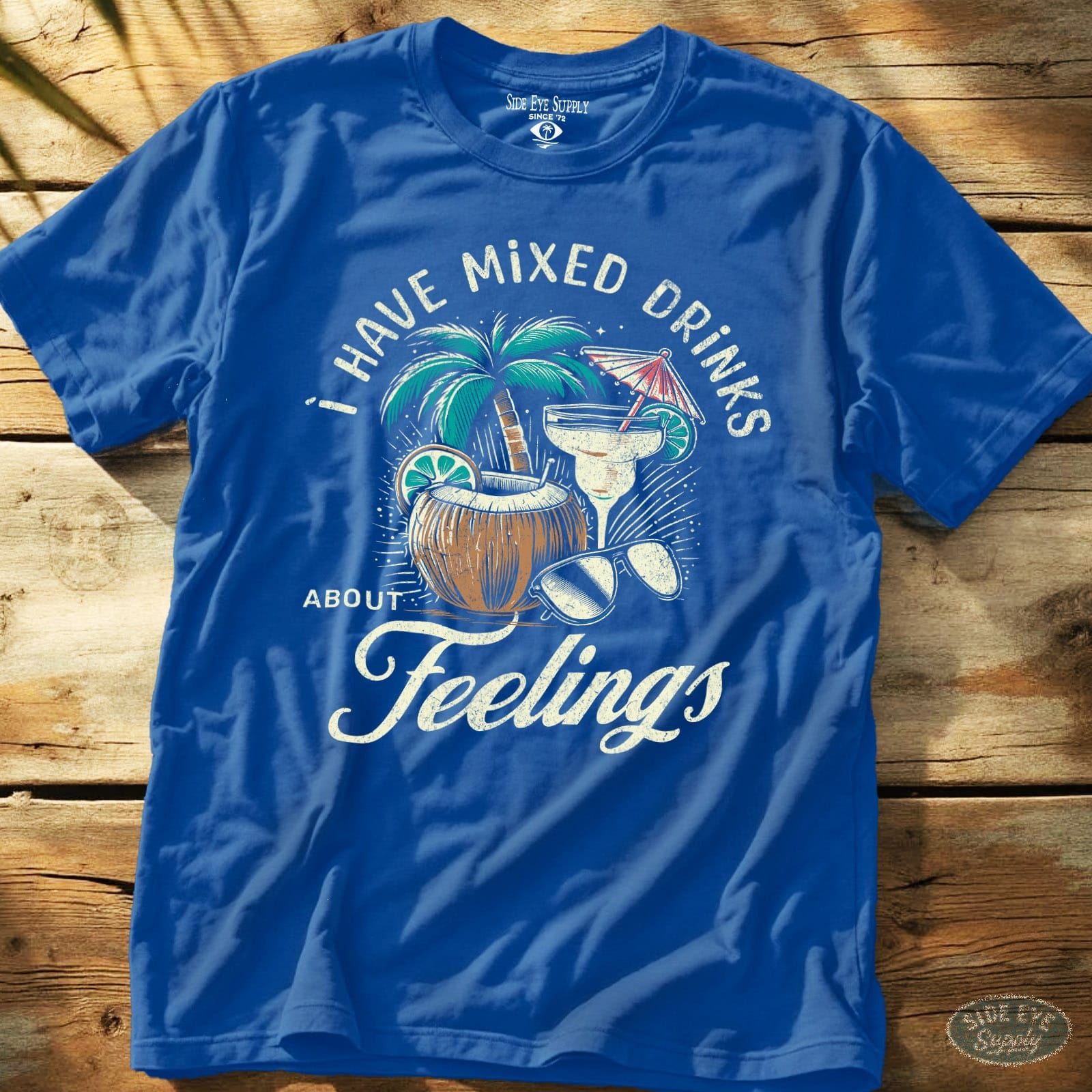 Mixed Drinks Tee Royal / S - by Side Eye Supply - Surf Beach Life Apparel