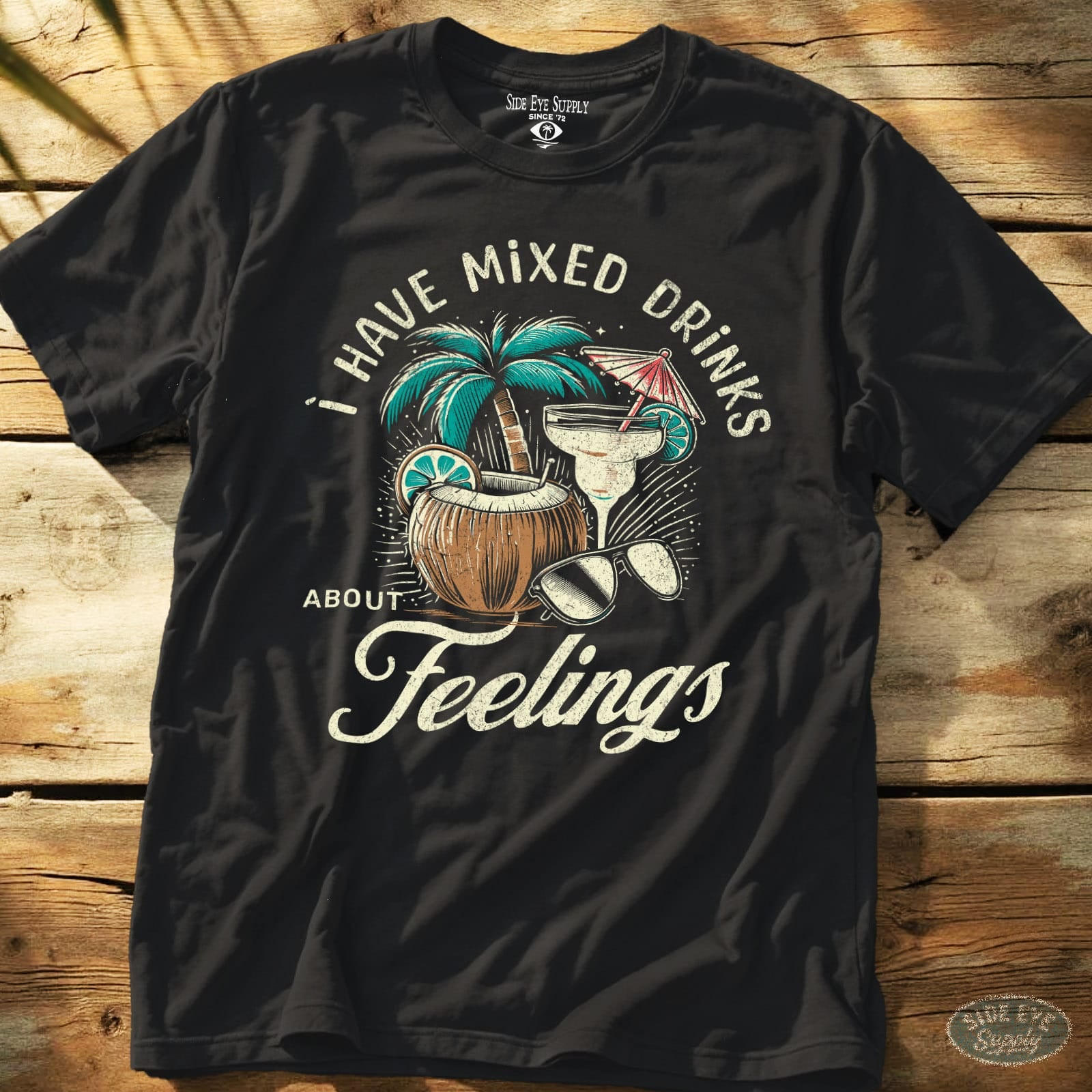 Mixed Drinks Tee Black / S - by Side Eye Supply - Surf Beach Life Apparel