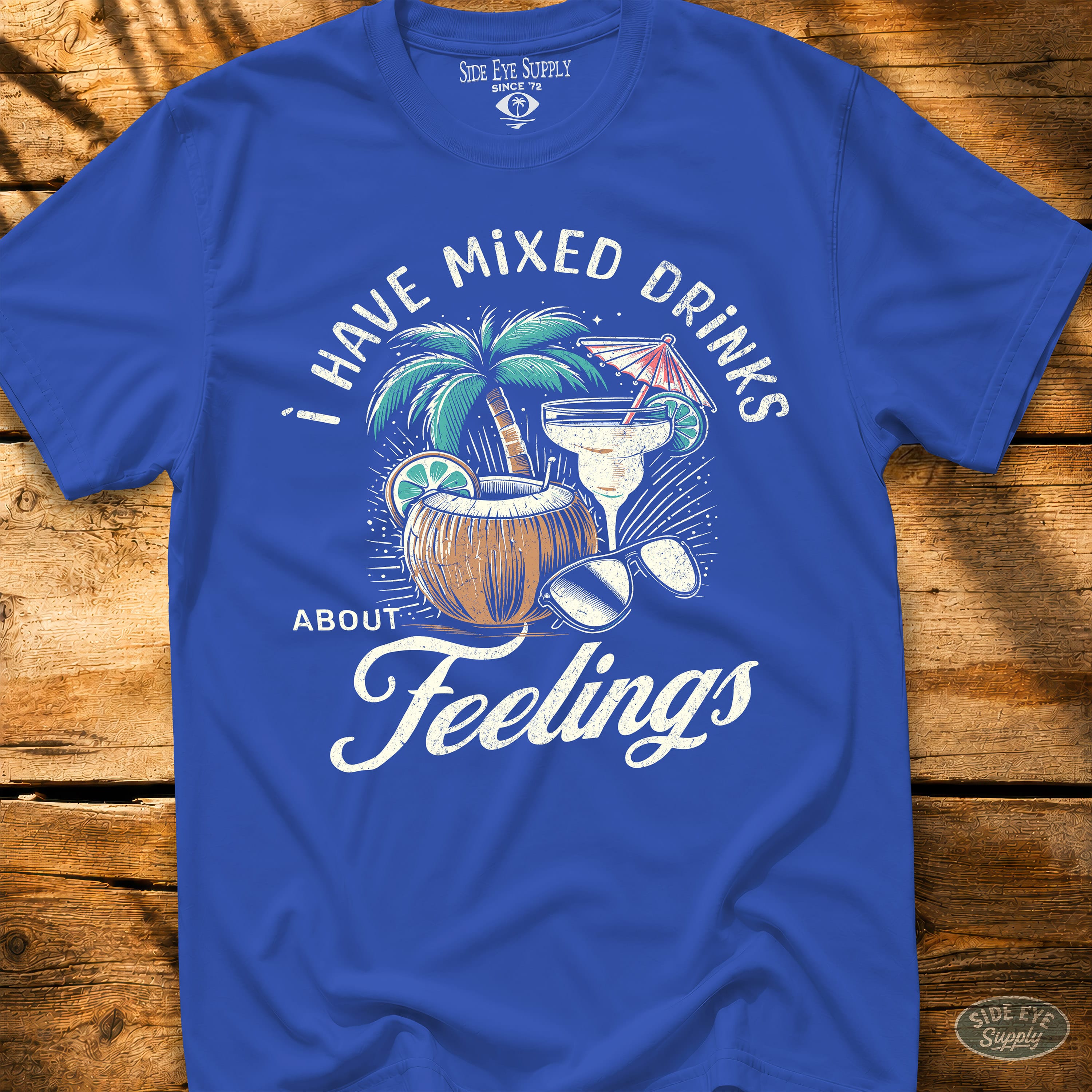 Mixed Drinks Tee Royal / S - by Side Eye Supply - Surf Beach Life Apparel