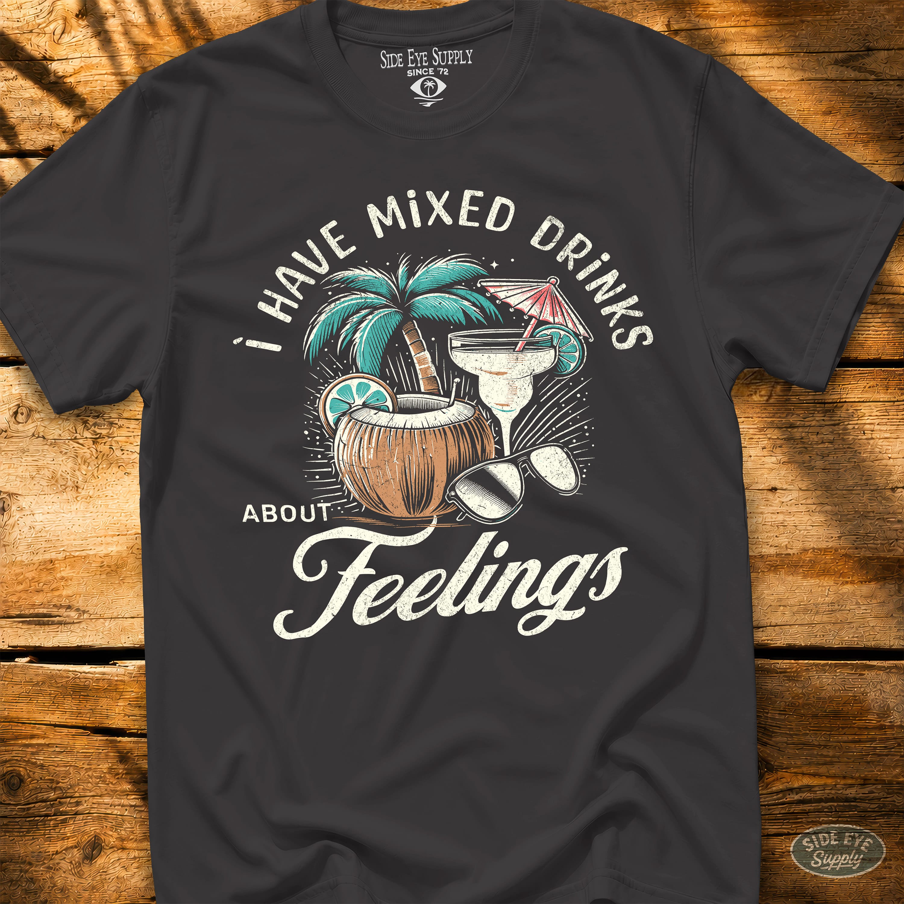 Mixed Drinks Tee Black / S - by Side Eye Supply - Surf Beach Life Apparel