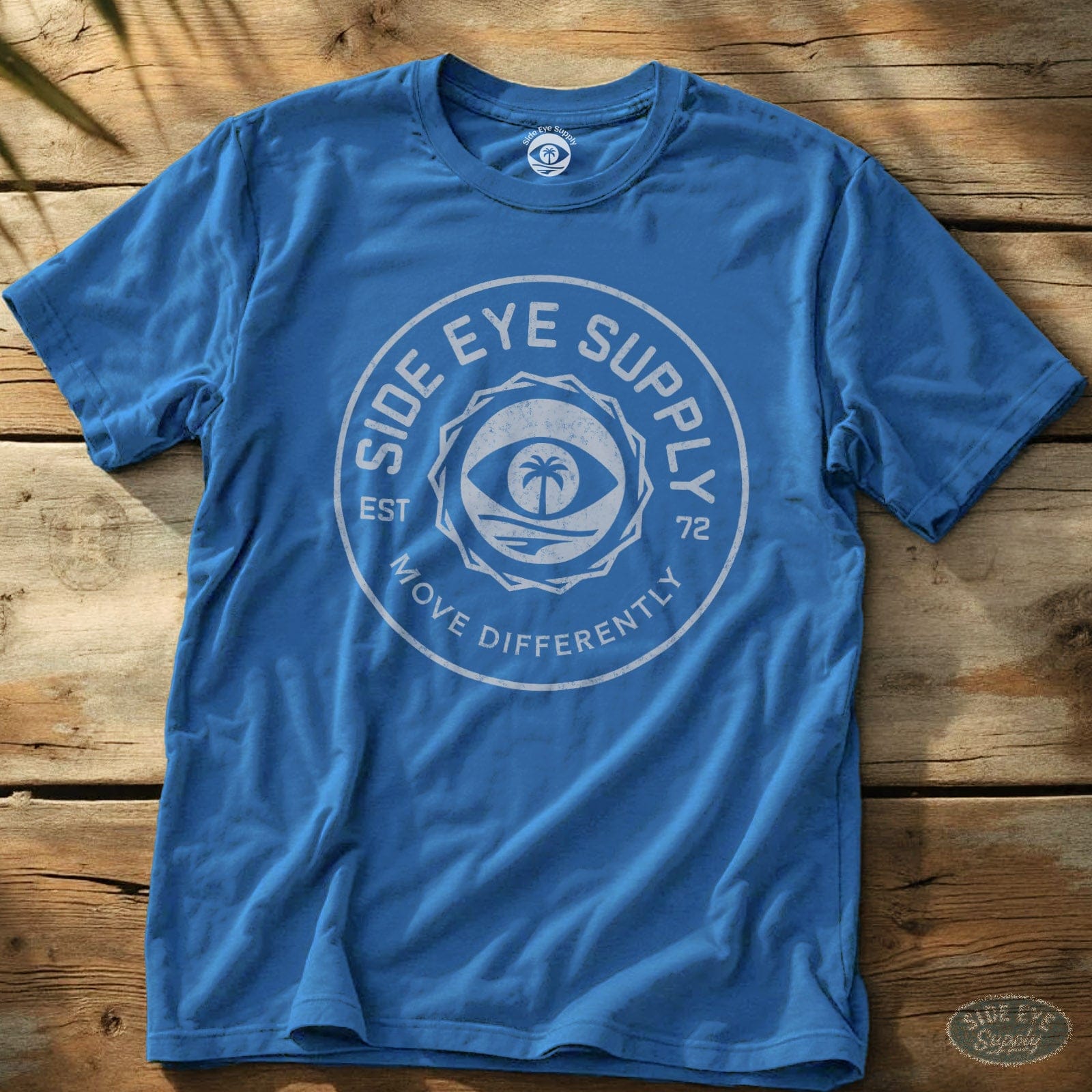 Move Differently Tee Royal / S - by Side Eye Supply - Surf Beach Life Apparel