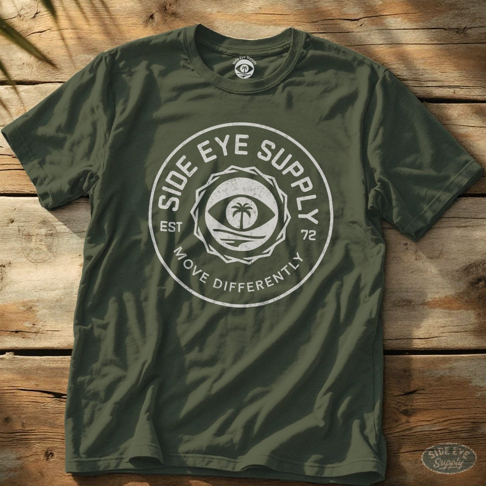 Move Differently Tee Military Green / S - by Side Eye Supply - Surf Beach Life Apparel