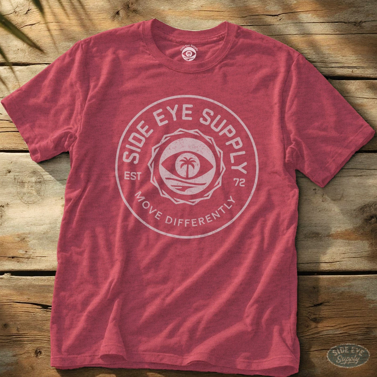 Move Differently Tee Heather Red / S - by Side Eye Supply - Surf Beach Life Apparel