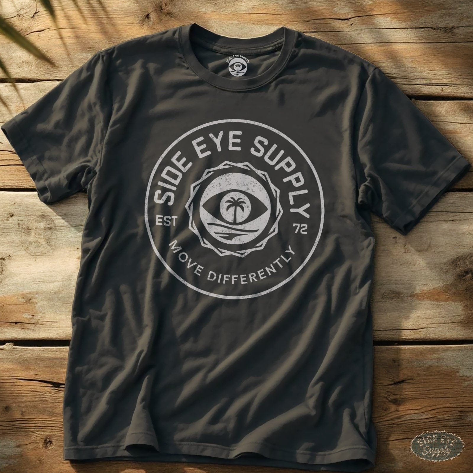 Move Differently Tee Charcoal / S - by Side Eye Supply - Surf Beach Life Apparel