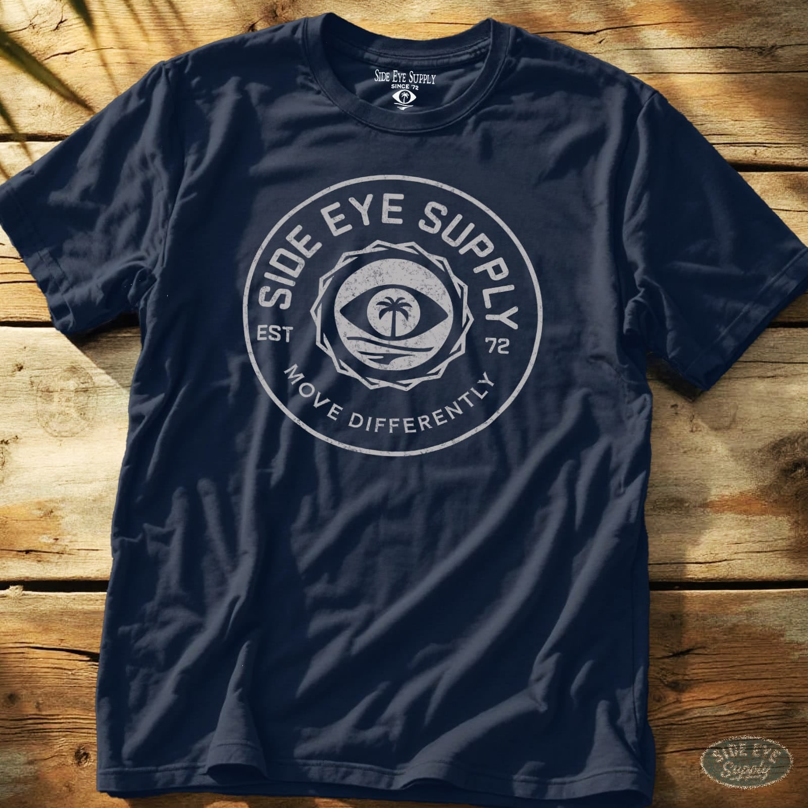 Move Differently Tee Navy / S - by Side Eye Supply - Surf Beach Life Apparel