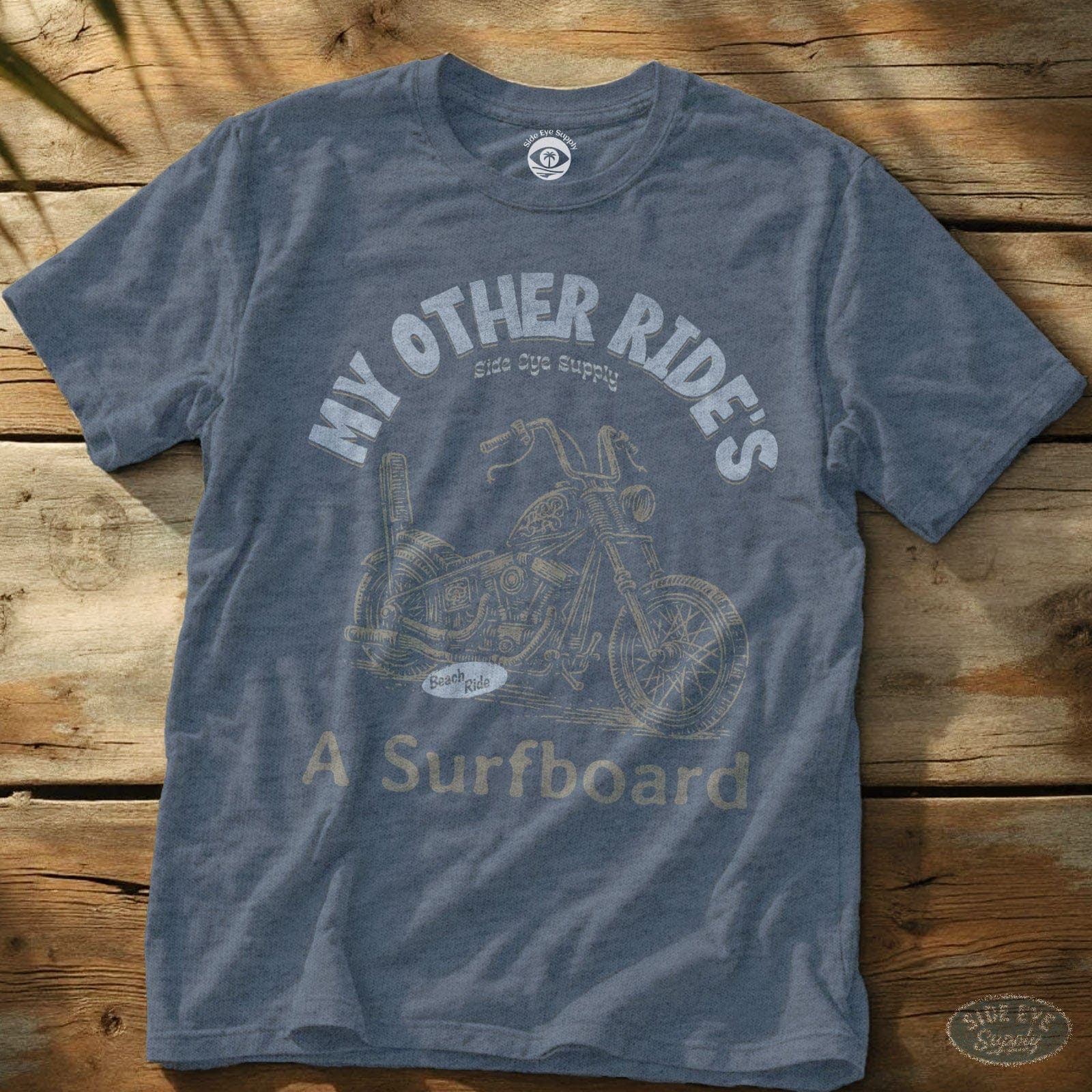 My Other Ride Tee Heather Indigo / S - by Side Eye Supply - Surf Beach Life Apparel