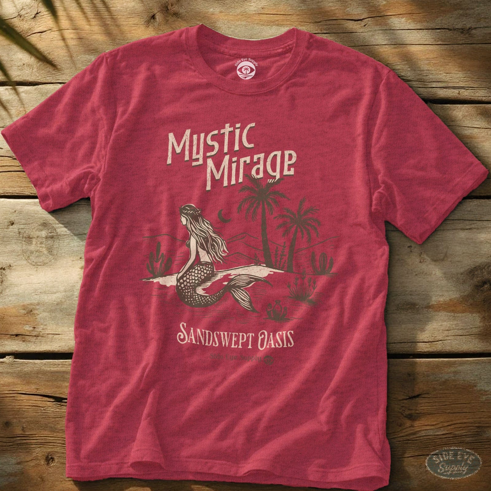 Mystic Mirage Tee Heather Red / S - by Side Eye Supply - Surf Beach Life Apparel
