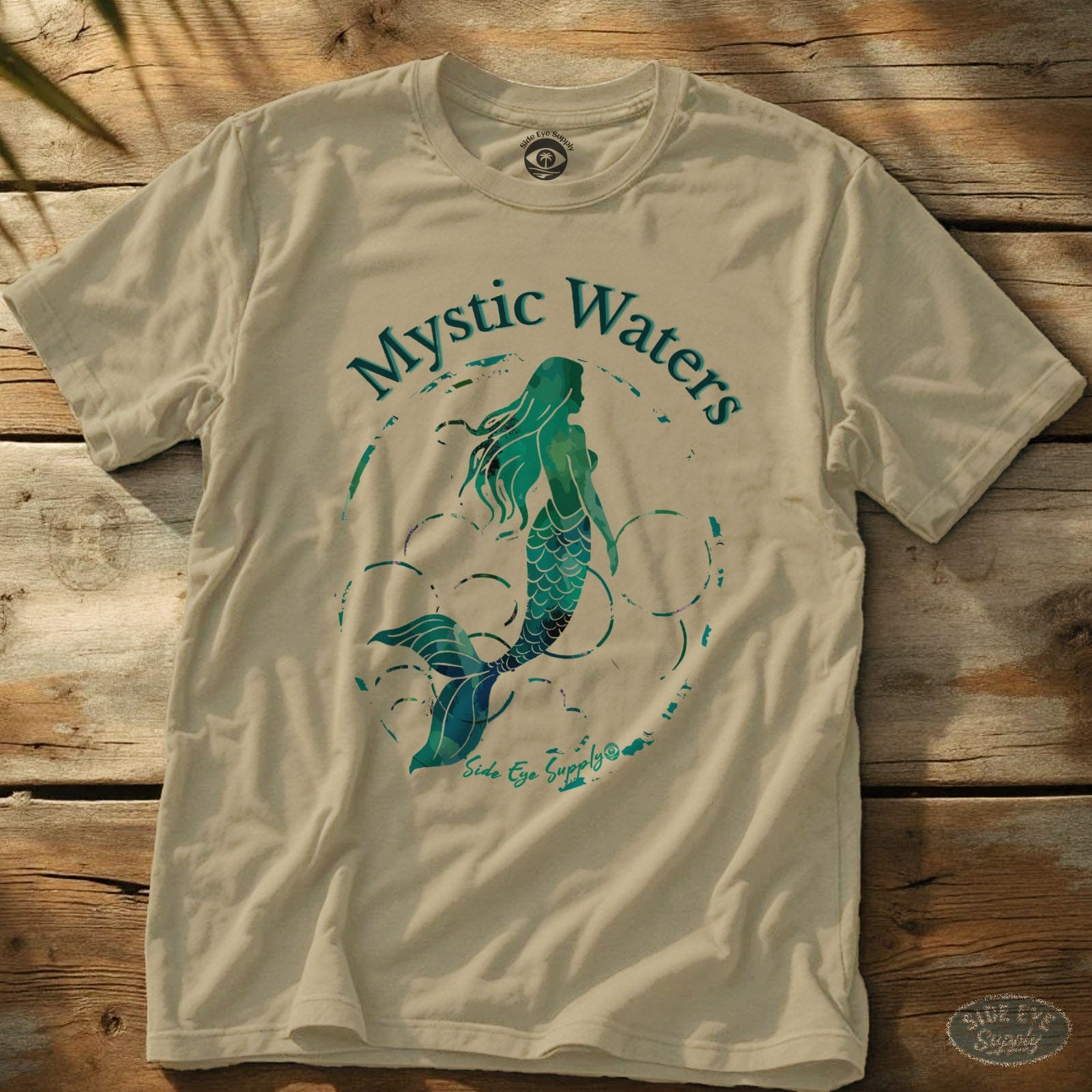 Mystic Waters Tee Sand / S - by Side Eye Supply - Surf Beach Life Apparel