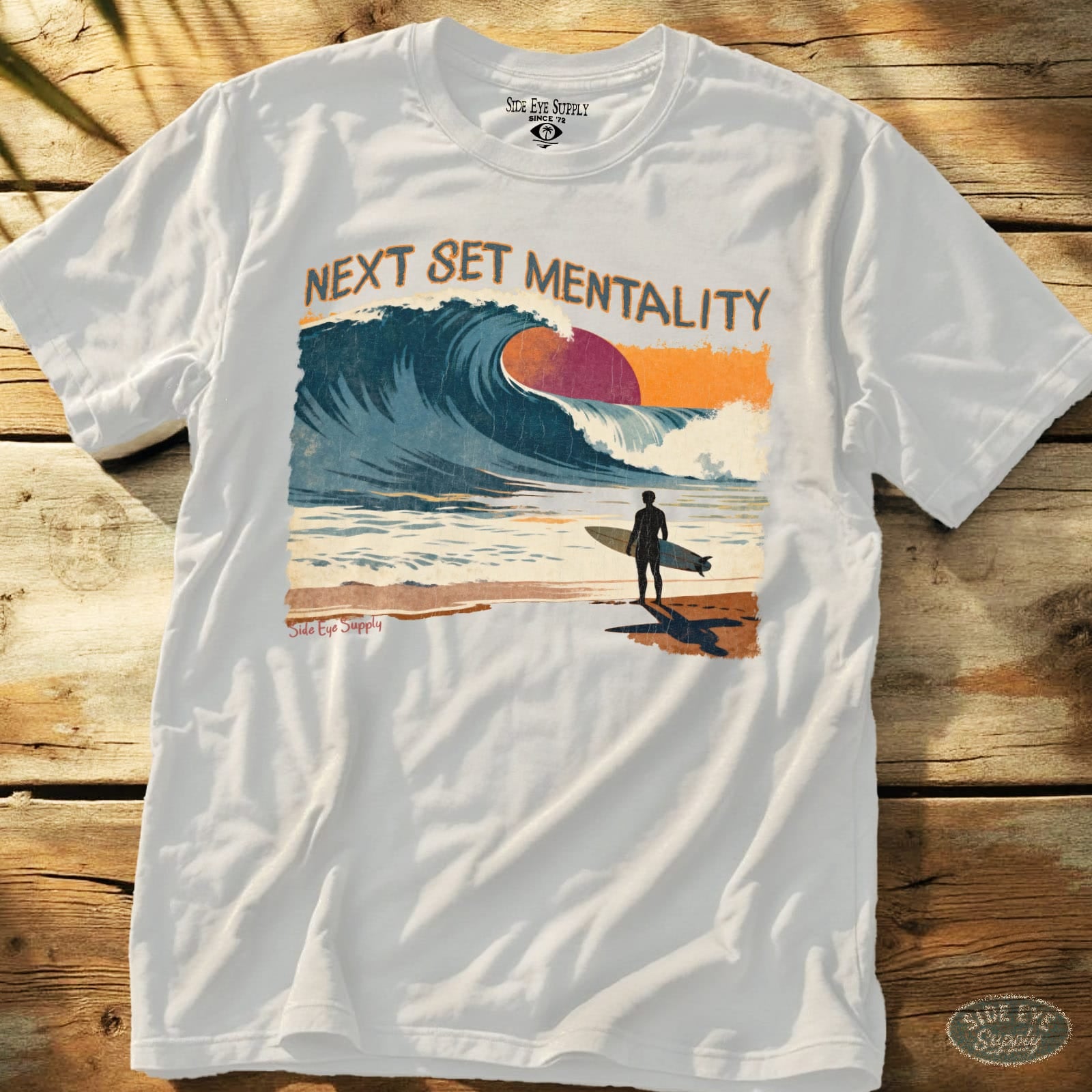 Next Set Mentality Tee White / S - by Side Eye Supply - Surf Beach Life Apparel