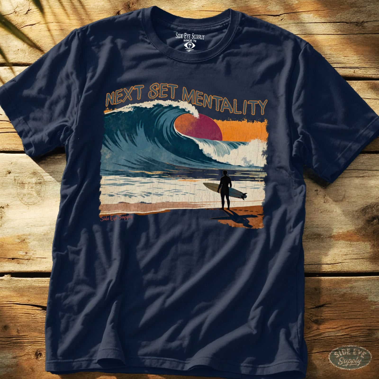 Next Set Mentality Tee Navy / S - by Side Eye Supply - Surf Beach Life Apparel