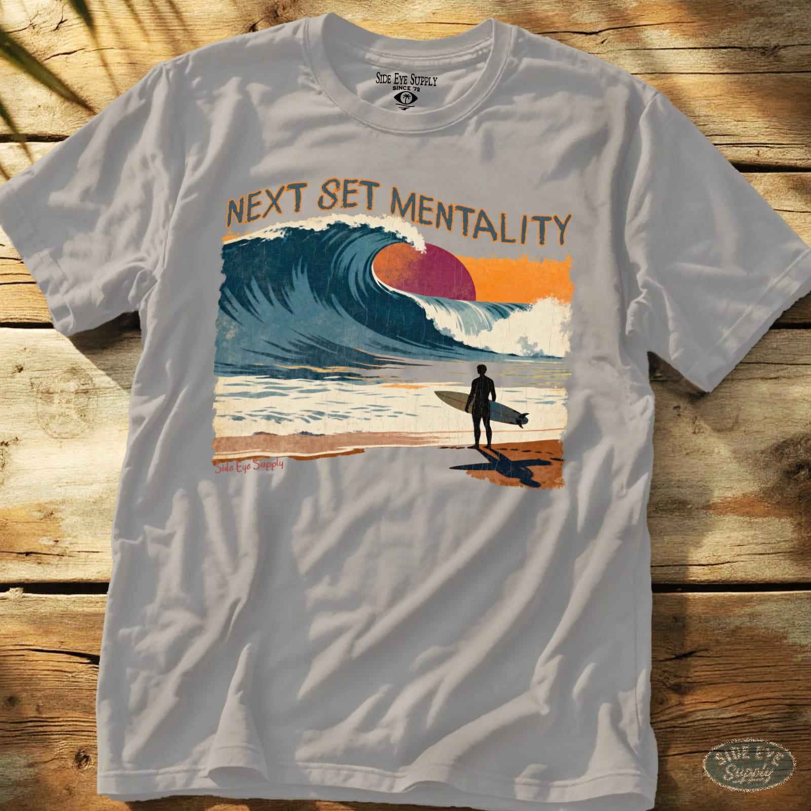Next Set Mentality Tee Ice Grey / S - by Side Eye Supply - Surf Beach Life Apparel