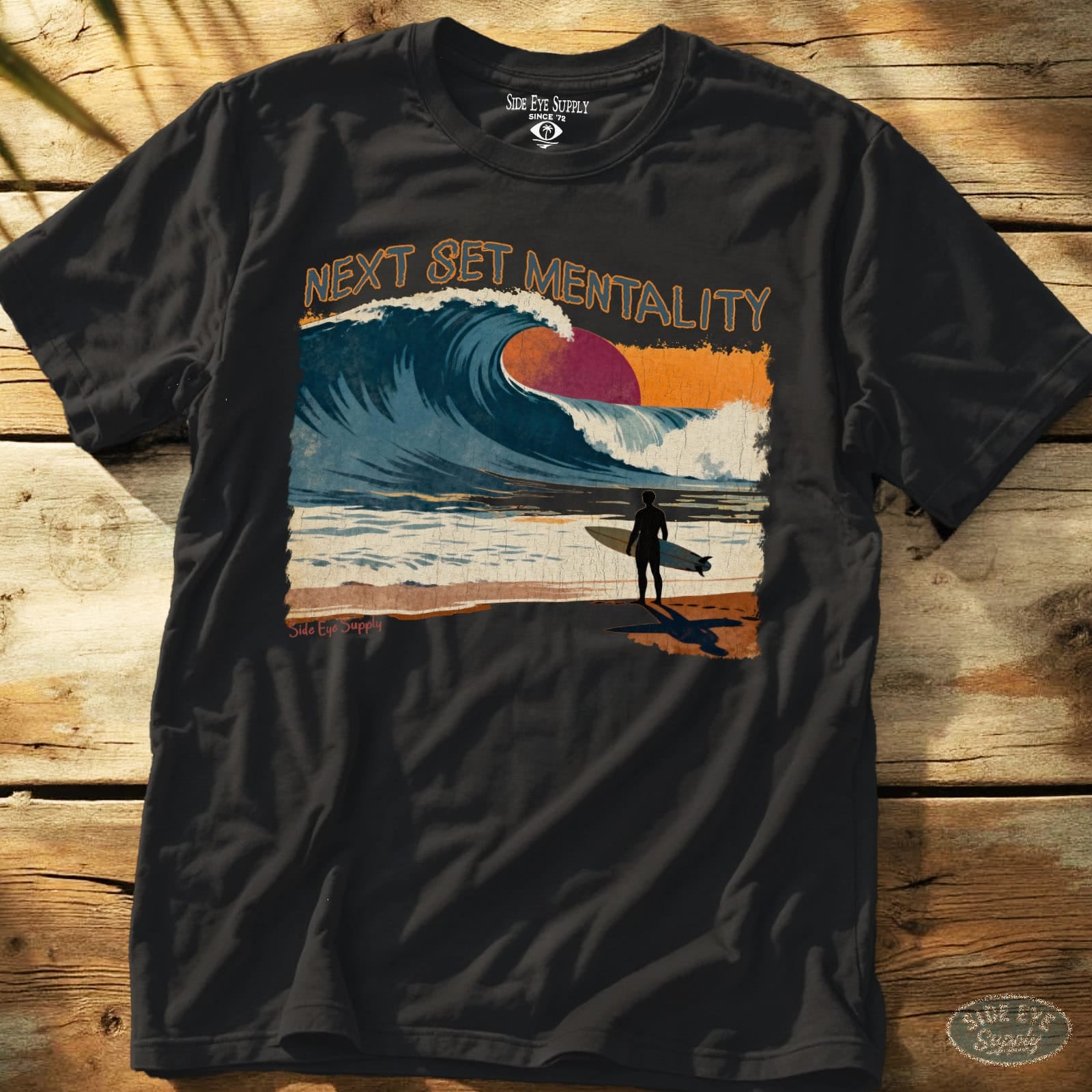 Next Set Mentality Tee Black / S - by Side Eye Supply - Surf Beach Life Apparel