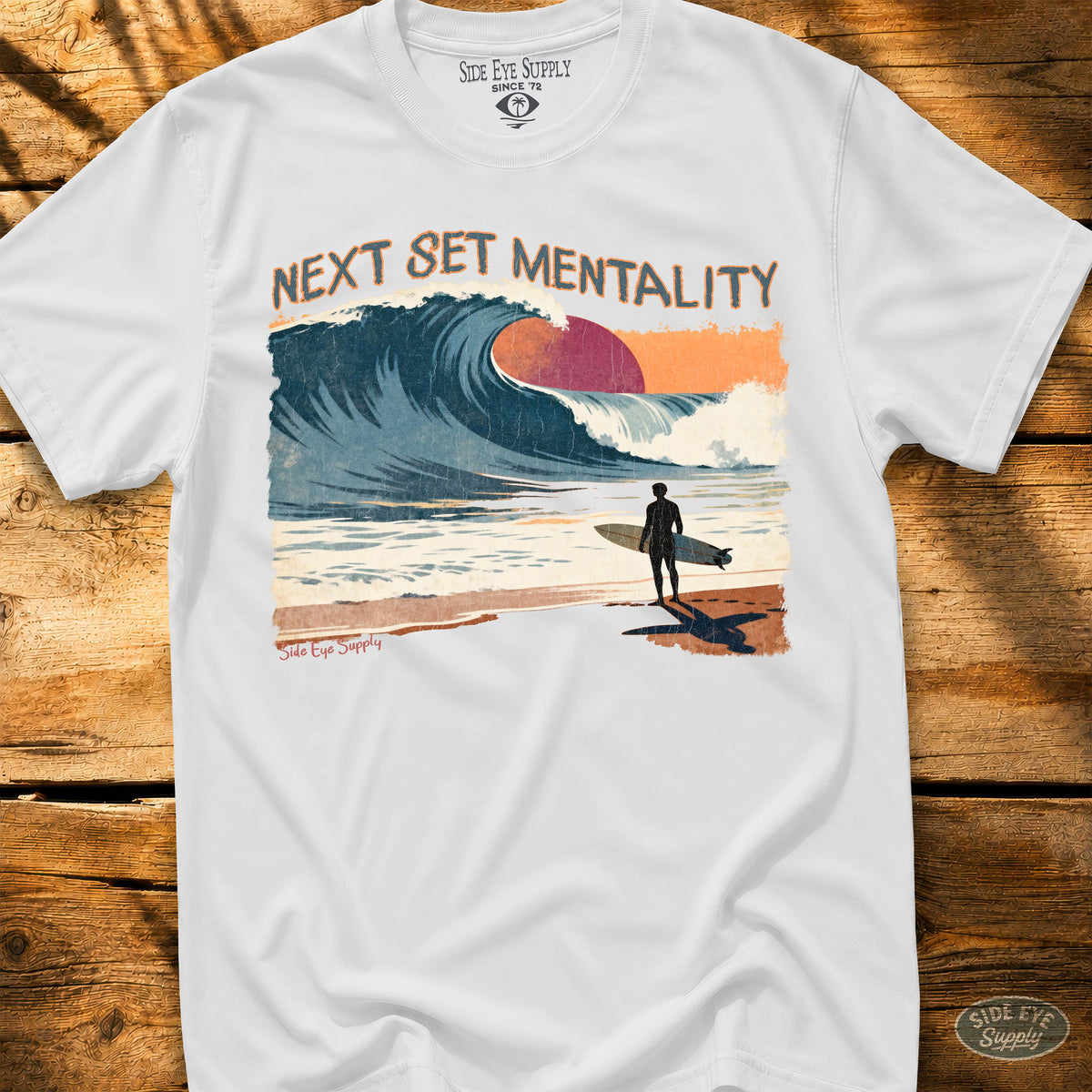 Next Set Mentality Tee White / S - by Side Eye Supply - Surf Beach Life Apparel