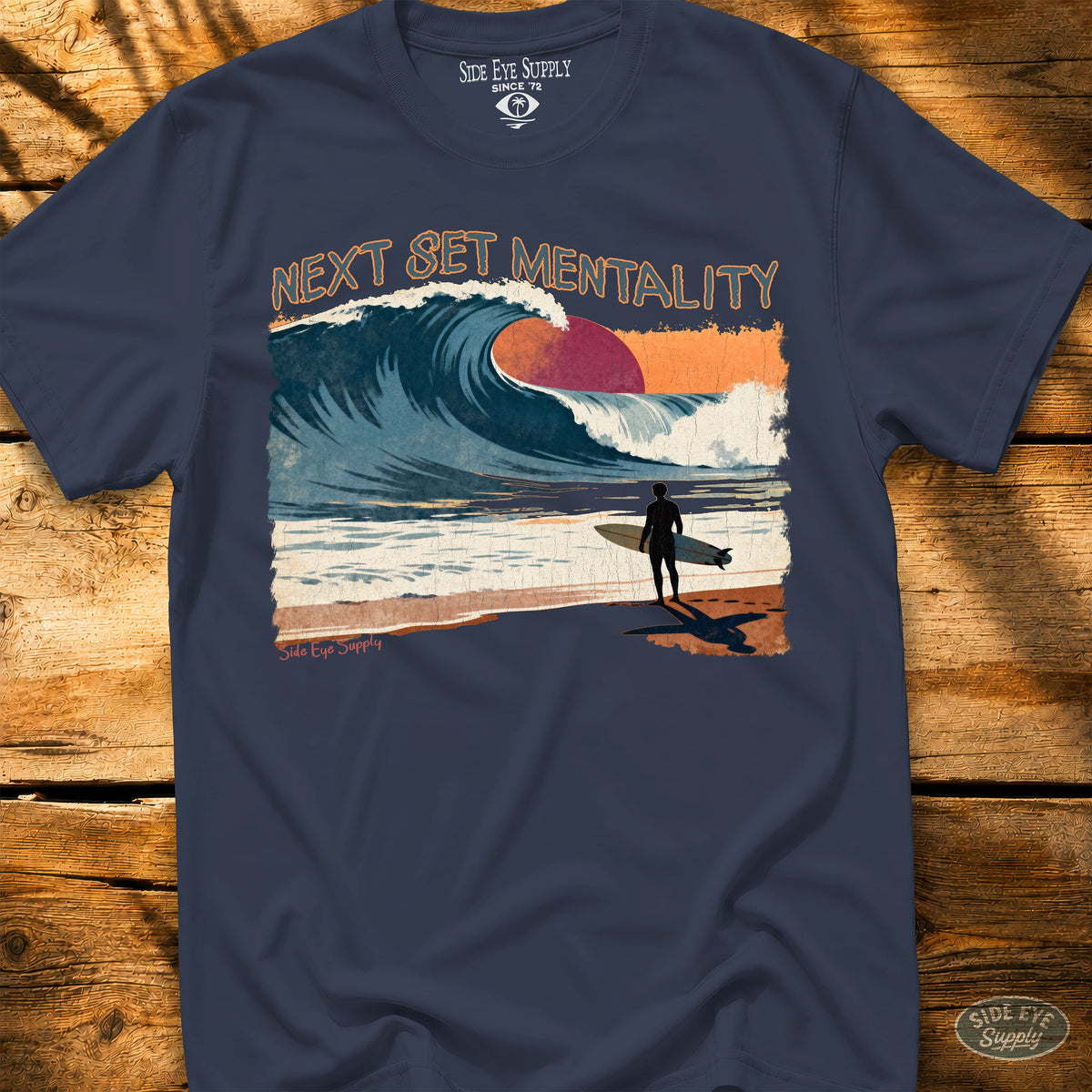 Next Set Mentality Tee Navy / S - by Side Eye Supply - Surf Beach Life Apparel
