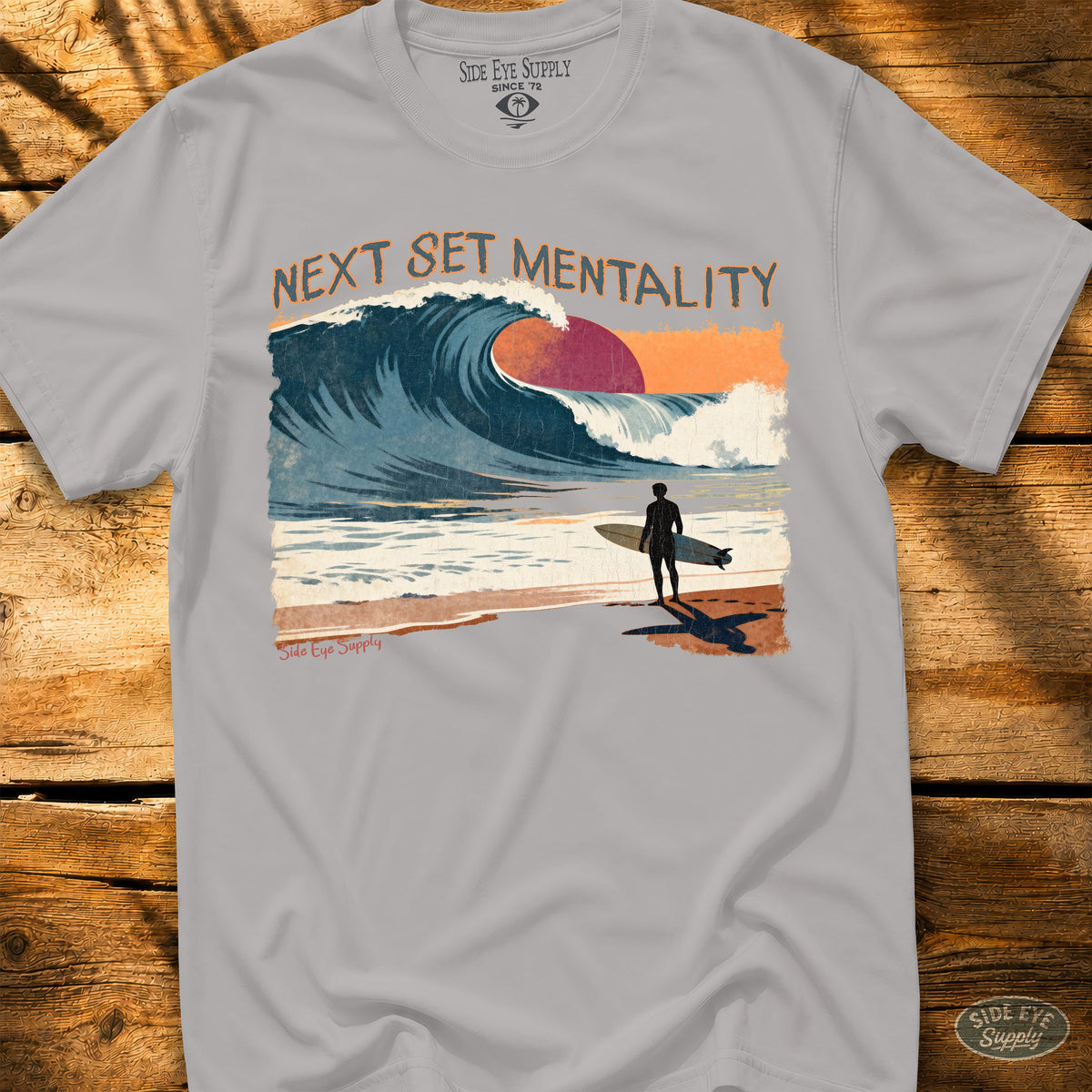 Next Set Mentality Tee Ice Grey / S - by Side Eye Supply - Surf Beach Life Apparel