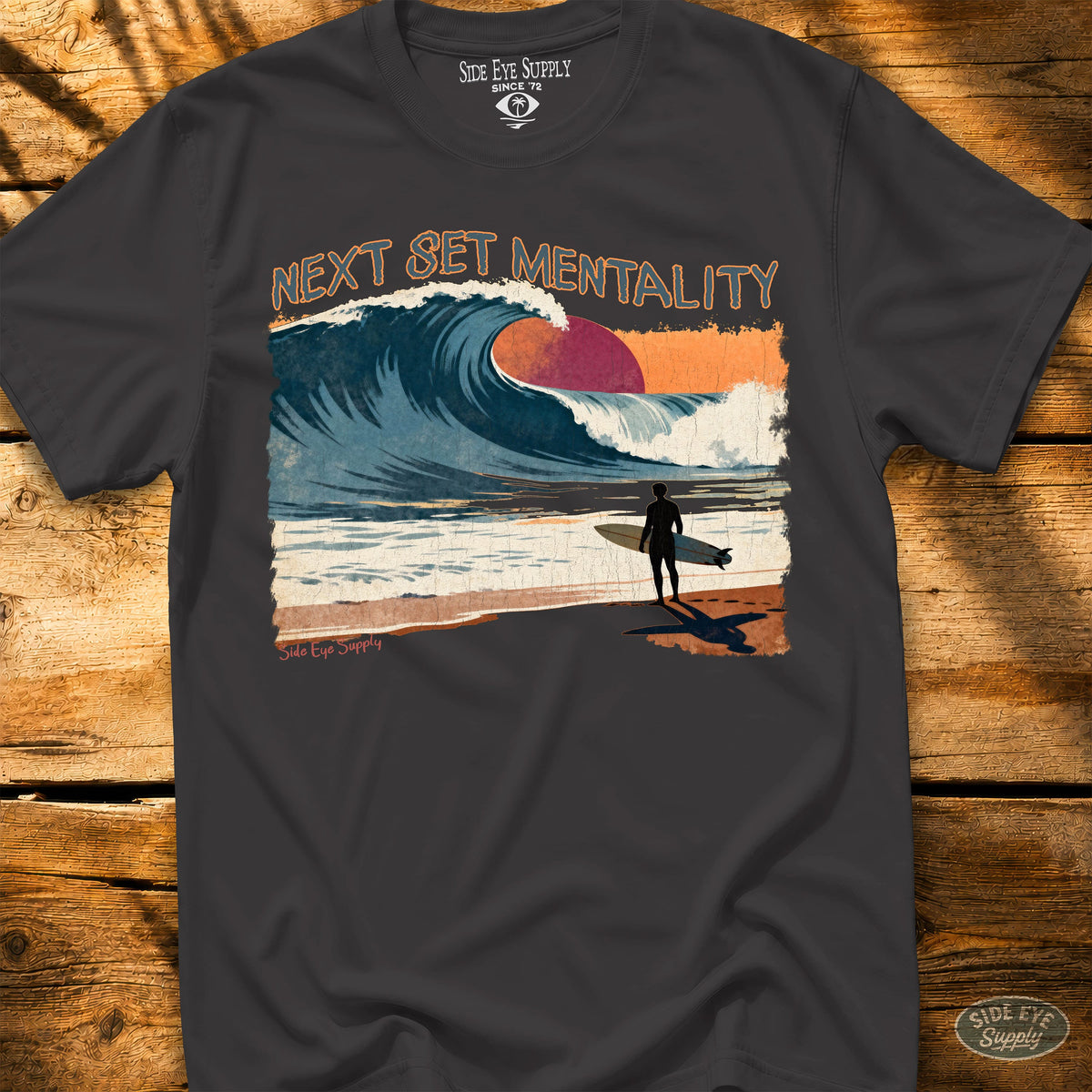 Next Set Mentality Tee Black / S - by Side Eye Supply - Surf Beach Life Apparel