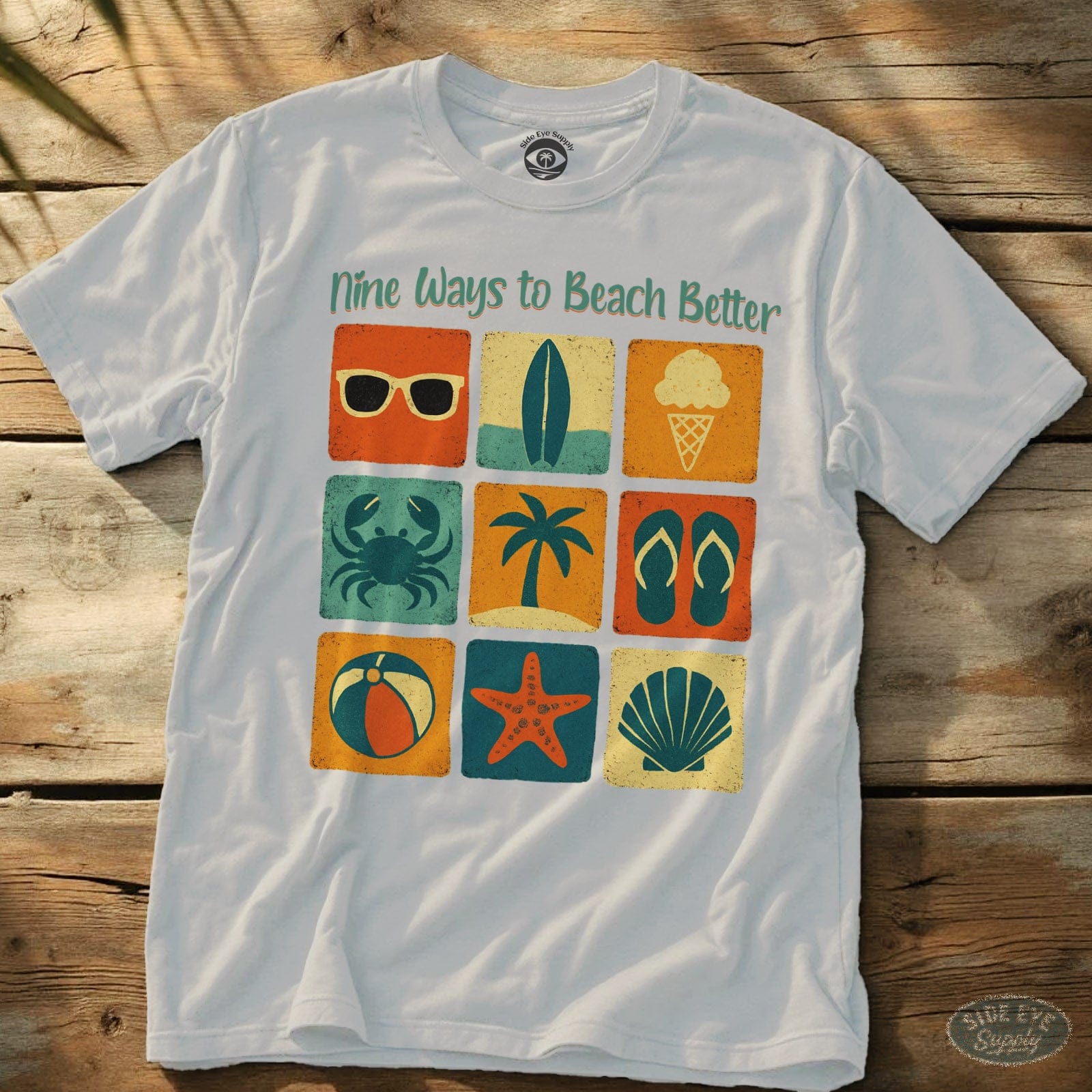 Nine Ways Tee White / S - by Side Eye Supply - Surf Beach Life Apparel