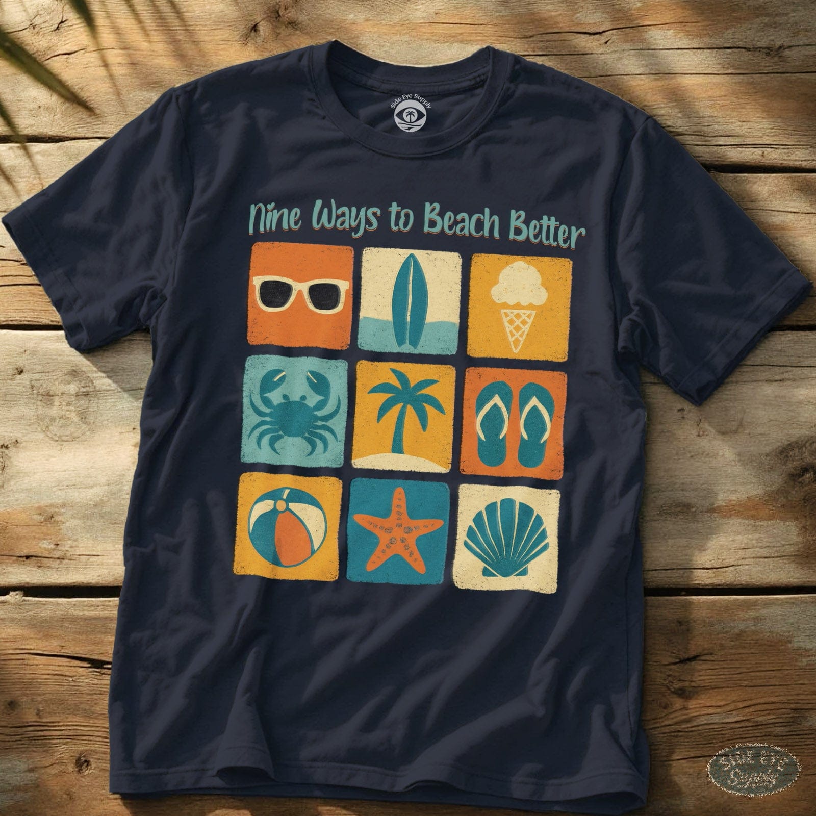Nine Ways Tee Navy / S - by Side Eye Supply - Surf Beach Life Apparel
