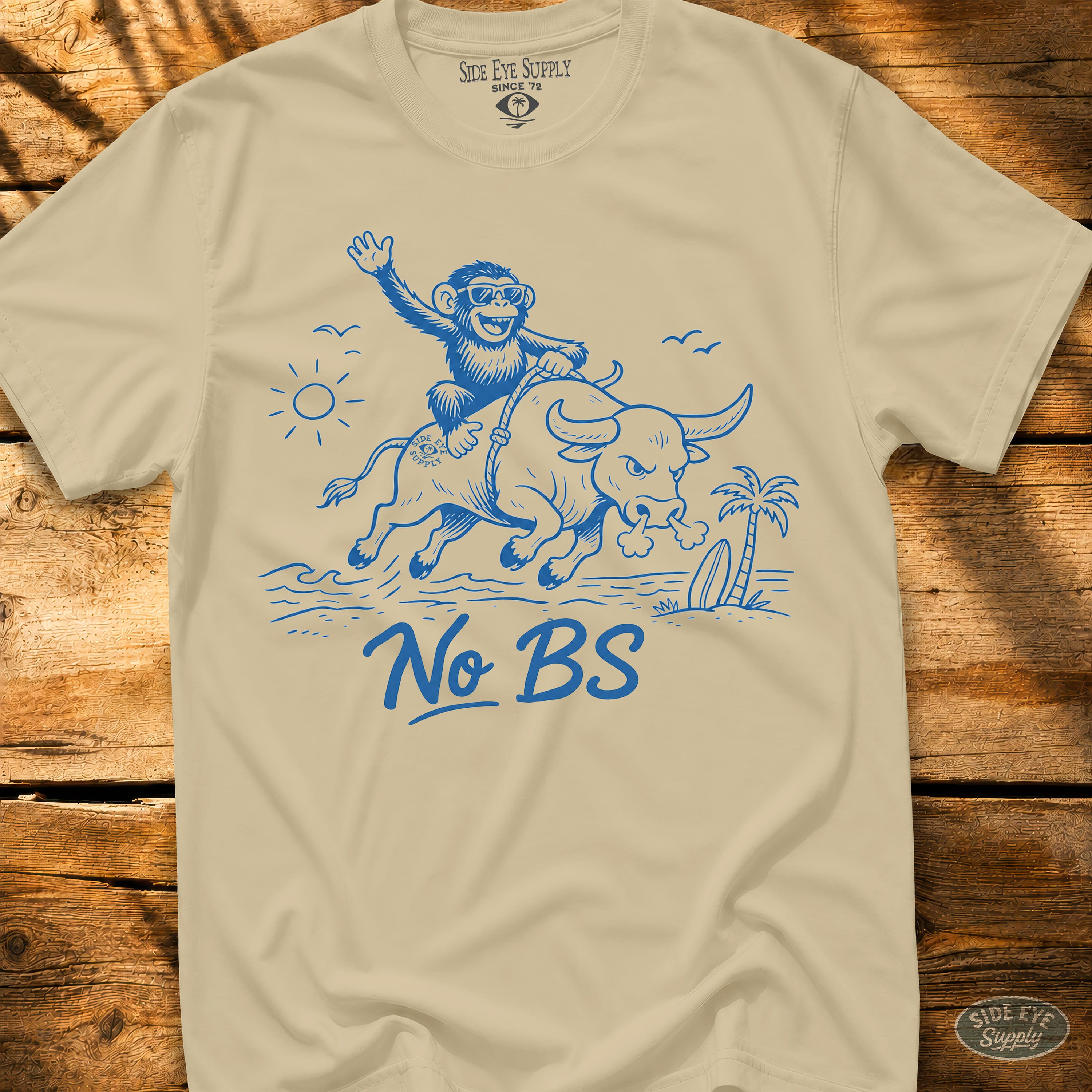 No BS Tee Sand / S - by Side Eye Supply - Surf Beach Life Apparel