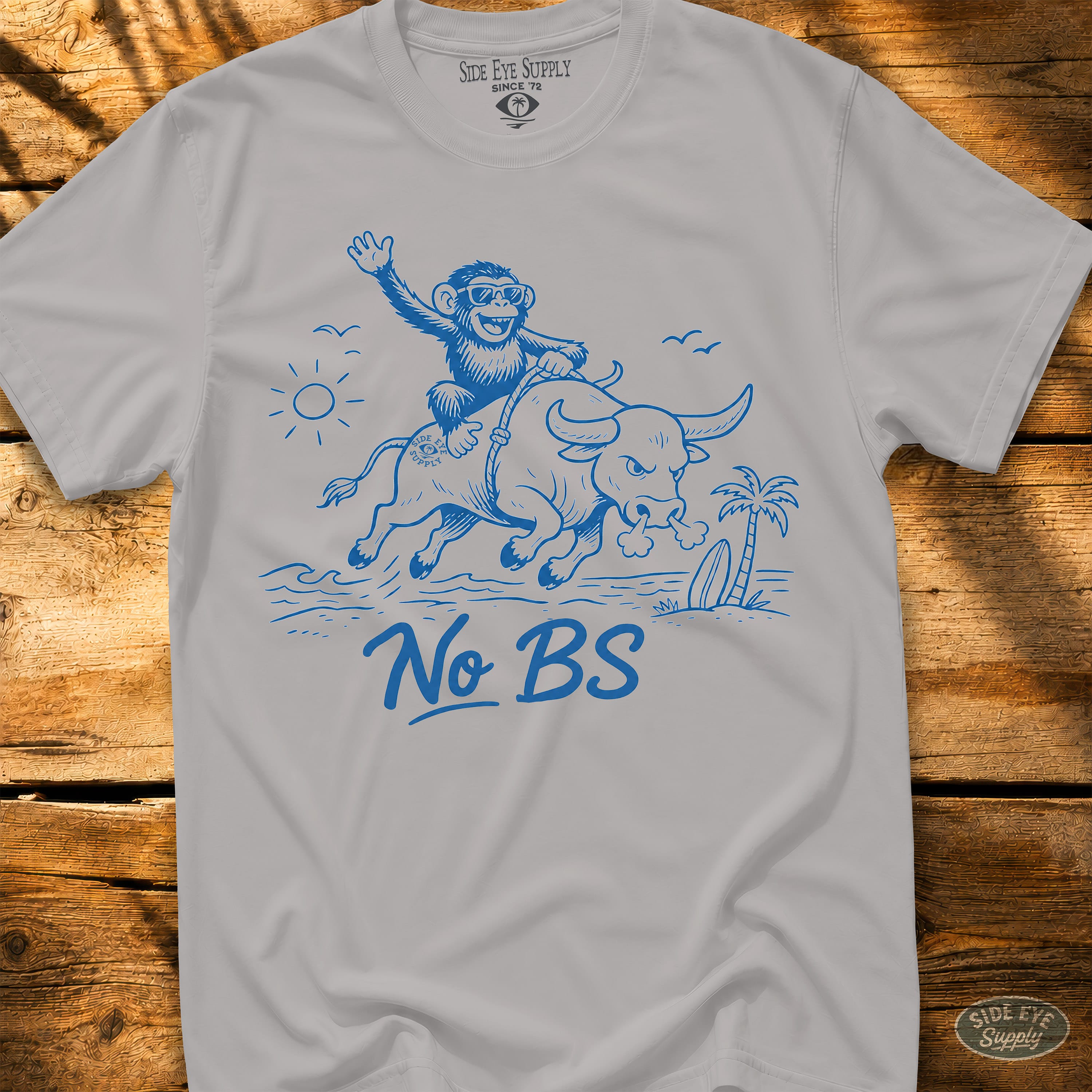 No BS Tee Ice Grey / S - by Side Eye Supply - Surf Beach Life Apparel
