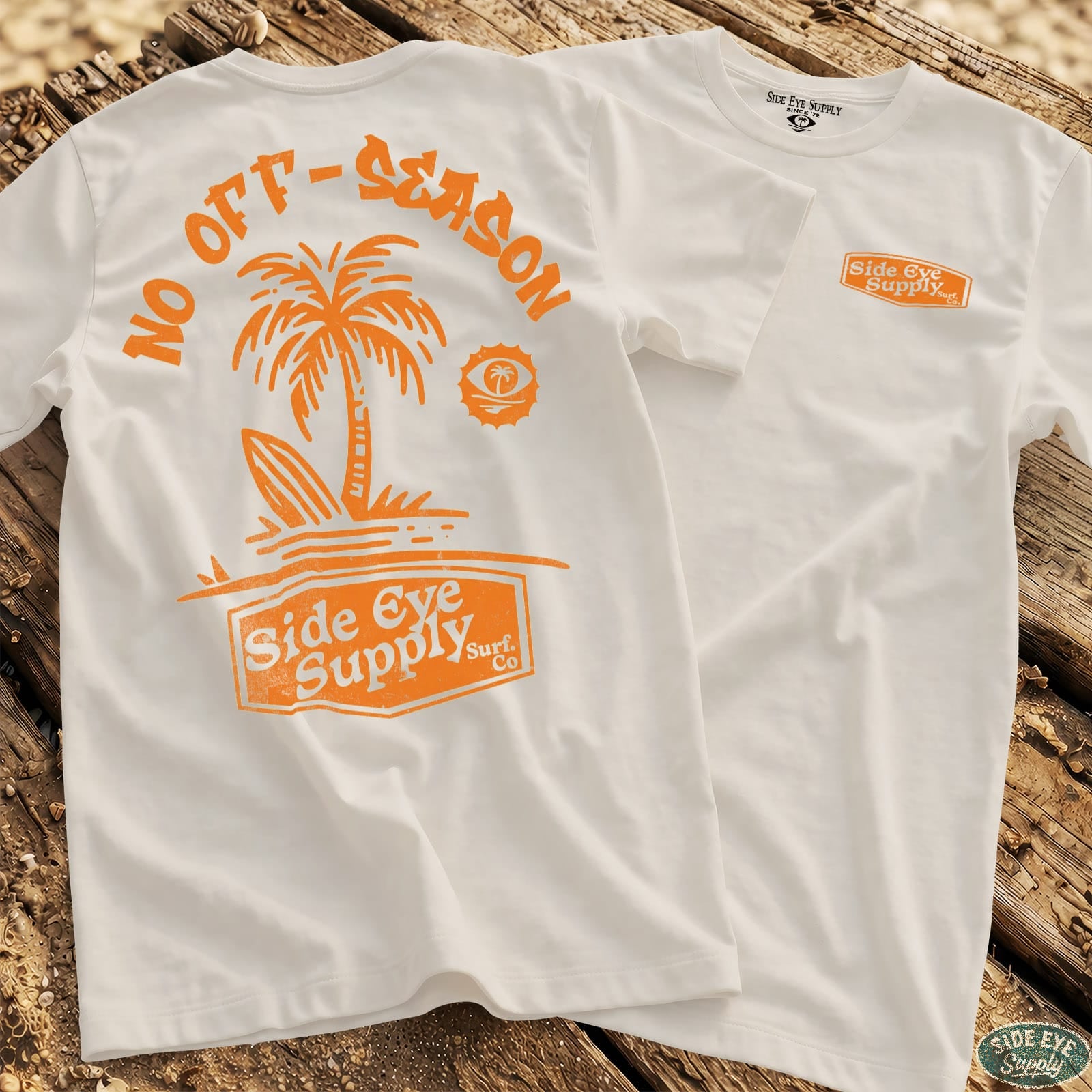 No Off-Season Tee White / S - by Side Eye Supply - Surf Beach Life Apparel