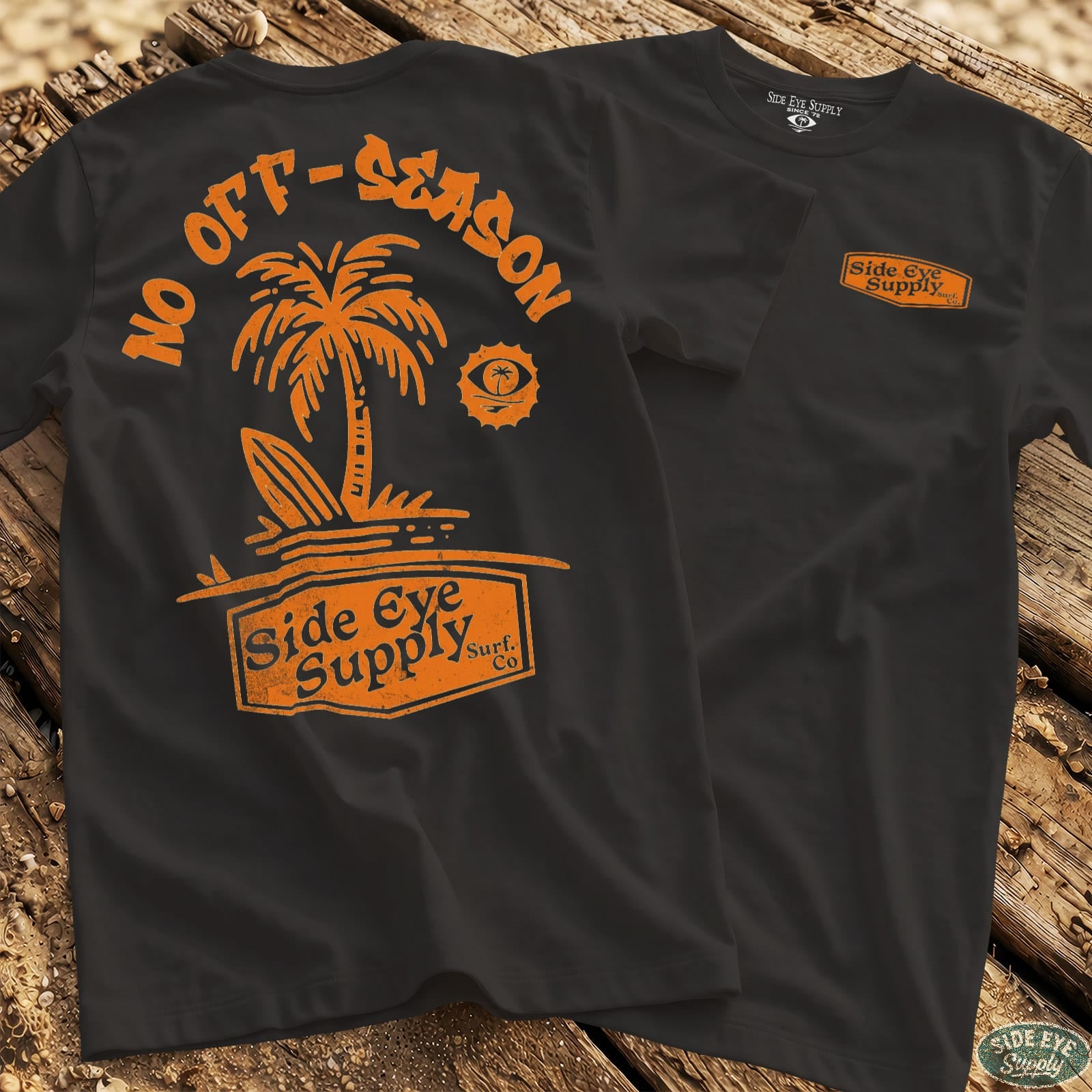 No Off-Season Tee Black / S - by Side Eye Supply - Surf Beach Life Apparel