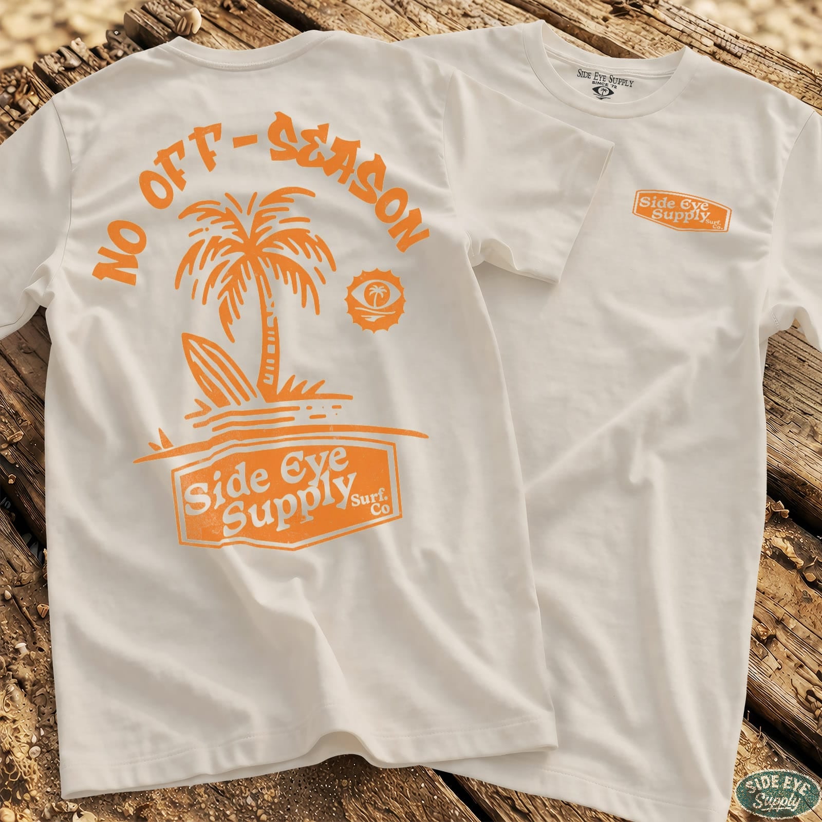 No Off-Season Tee White / S - by Side Eye Supply - Surf Beach Life Apparel