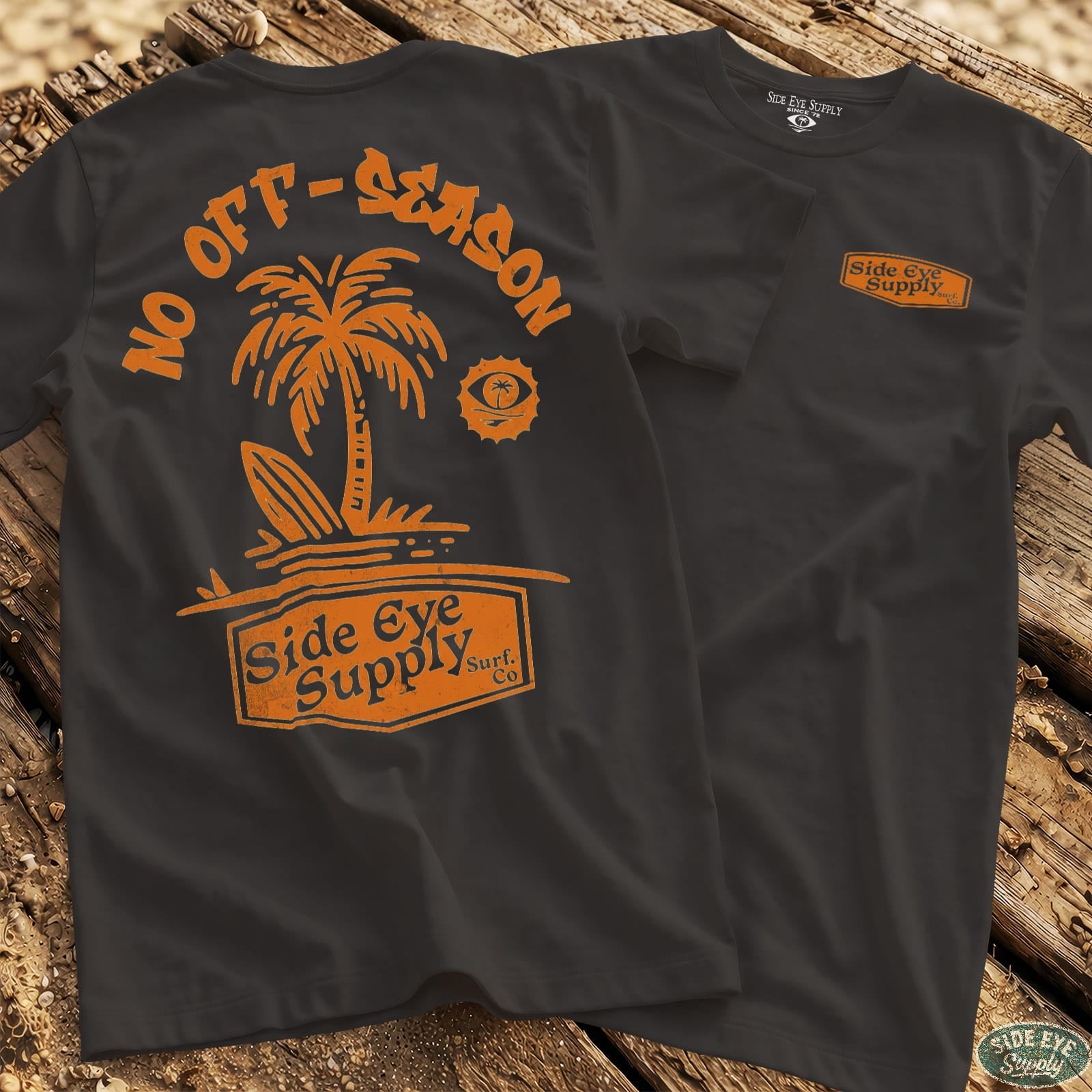 No Off-Season Tee Black / S - by Side Eye Supply - Surf Beach Life Apparel