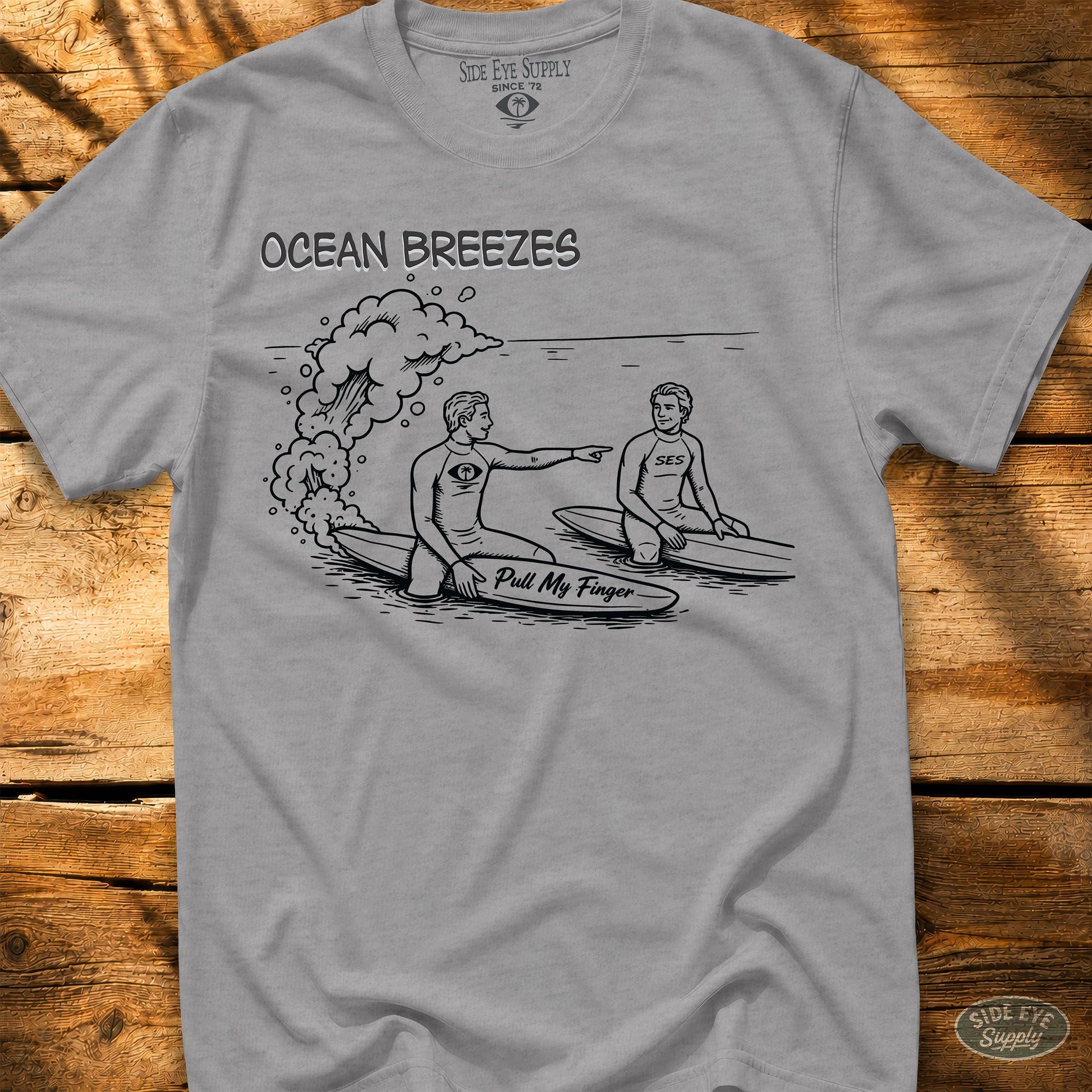 Ocean Breezes Tee Sport Grey / S - by Side Eye Supply - Surf Beach Life Apparel