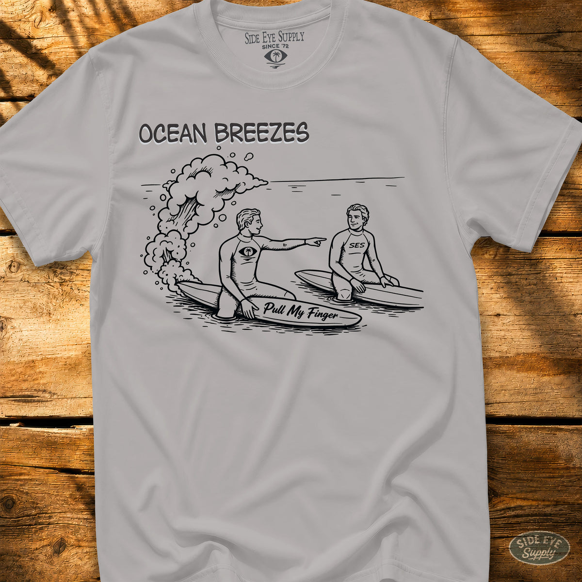 Ocean Breezes Tee Ice Grey / S - by Side Eye Supply - Surf Beach Life Apparel