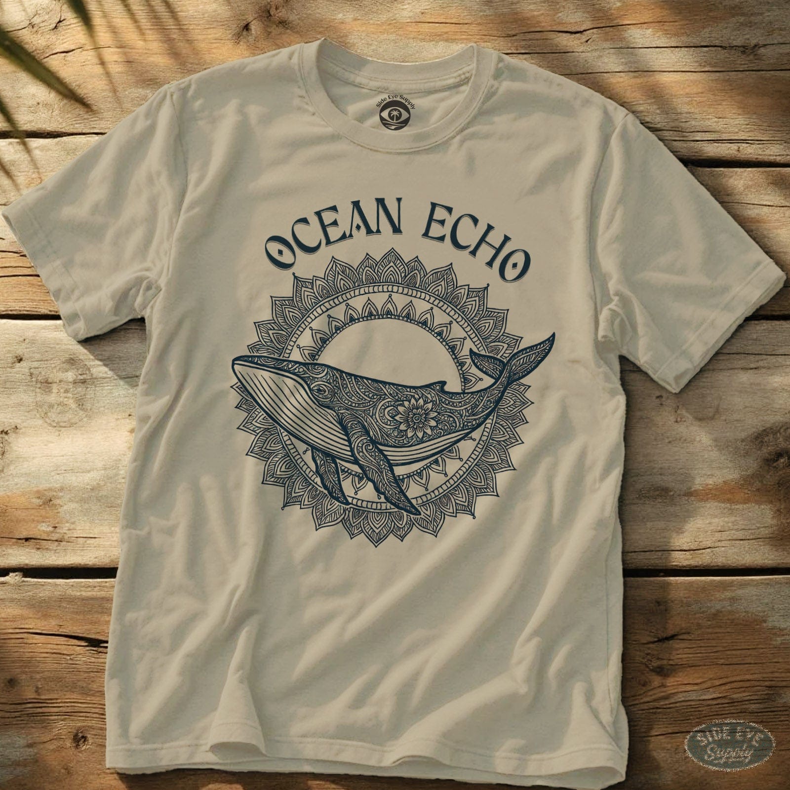 Ocean Echo Tee Natural / S - by Side Eye Supply - Surf Beach Life Apparel