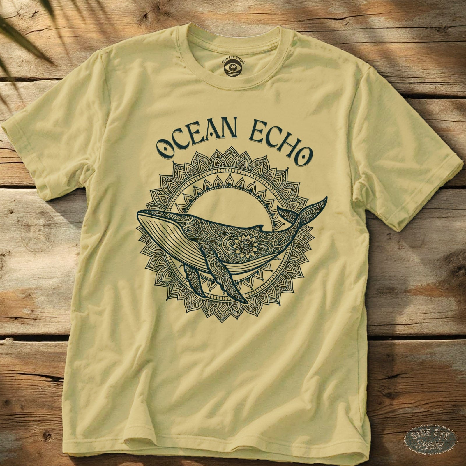 Ocean Echo Tee Cornsilk / S - by Side Eye Supply - Surf Beach Life Apparel