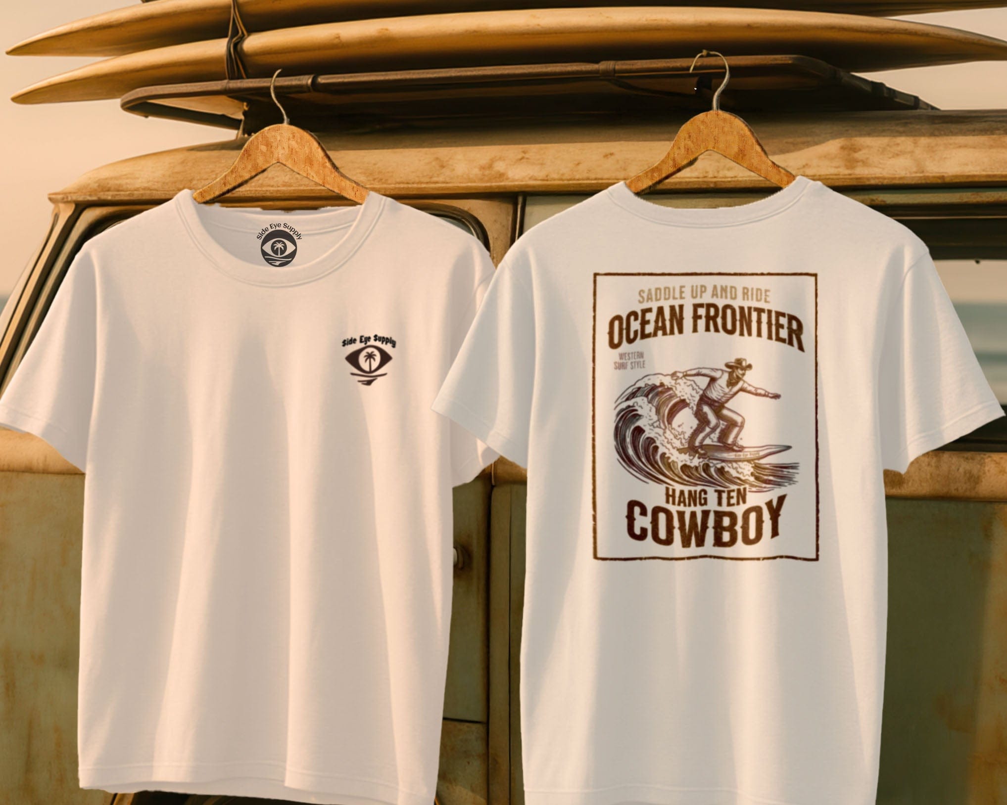 Ocean Frontier White / S - by Side Eye Supply - Surf Beach Life Apparel