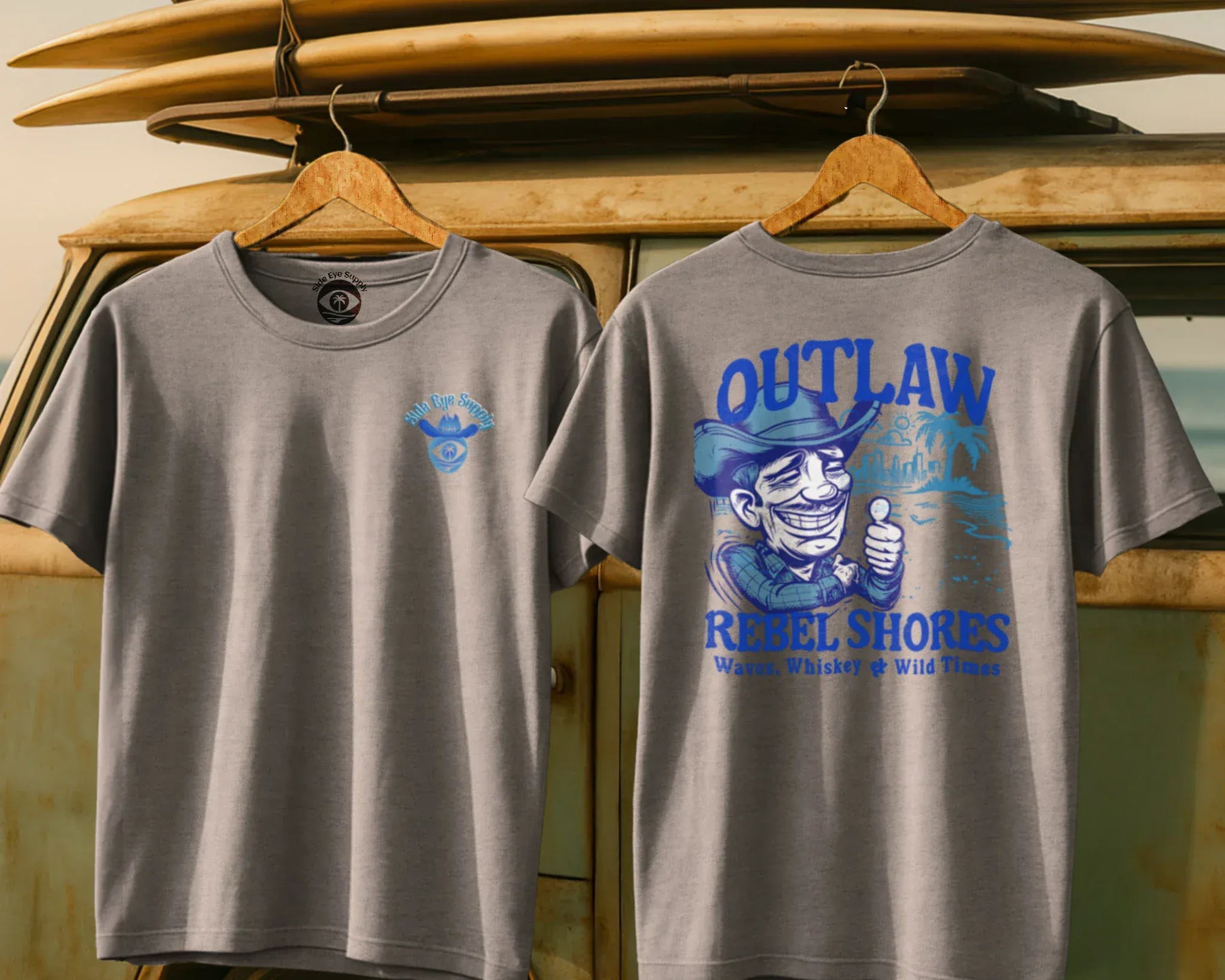 Outlaw Tee Sport Grey / S - by Side Eye Supply - Surf Beach Life Apparel