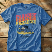 Paradise - Sunset Beach Tee Heather Royal / S - by Side Eye Supply - Surf Beach Life Apparel